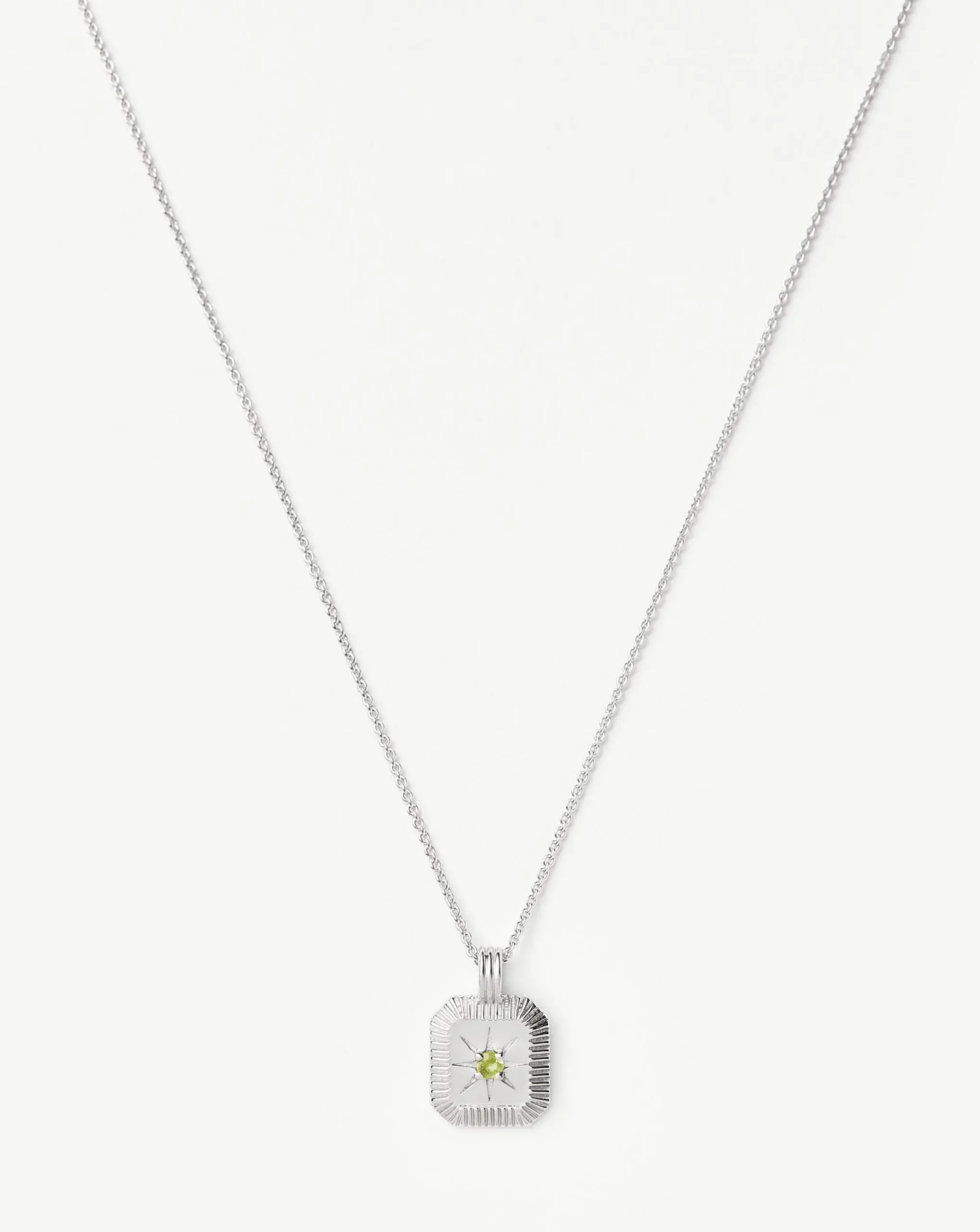 August Birthstone Pendant Necklace