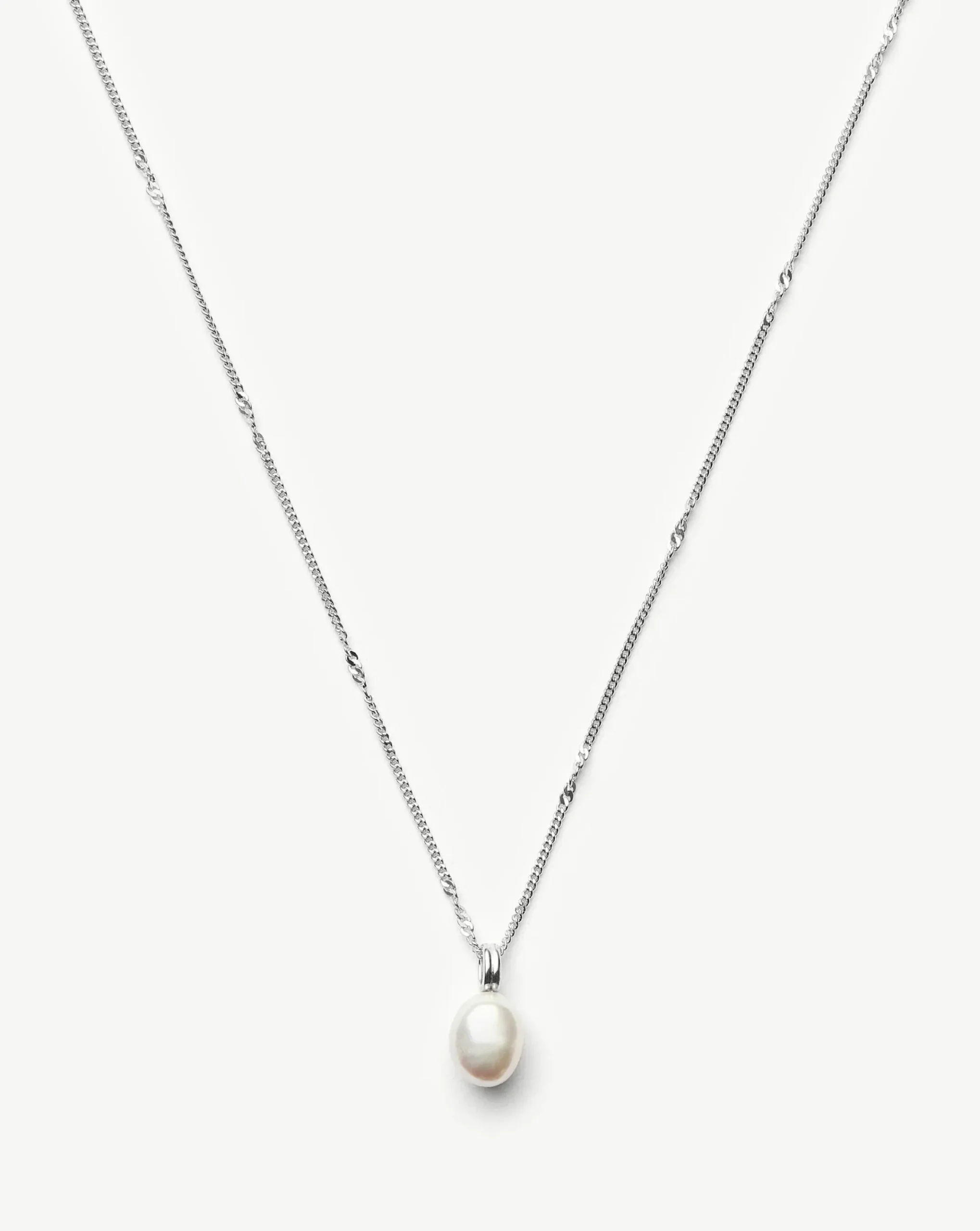 Baroque Pearl Twisted Chain Necklace