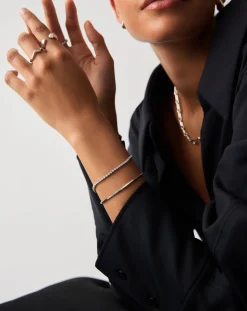Classic Tennis & Snake Chain Bracelet Set
