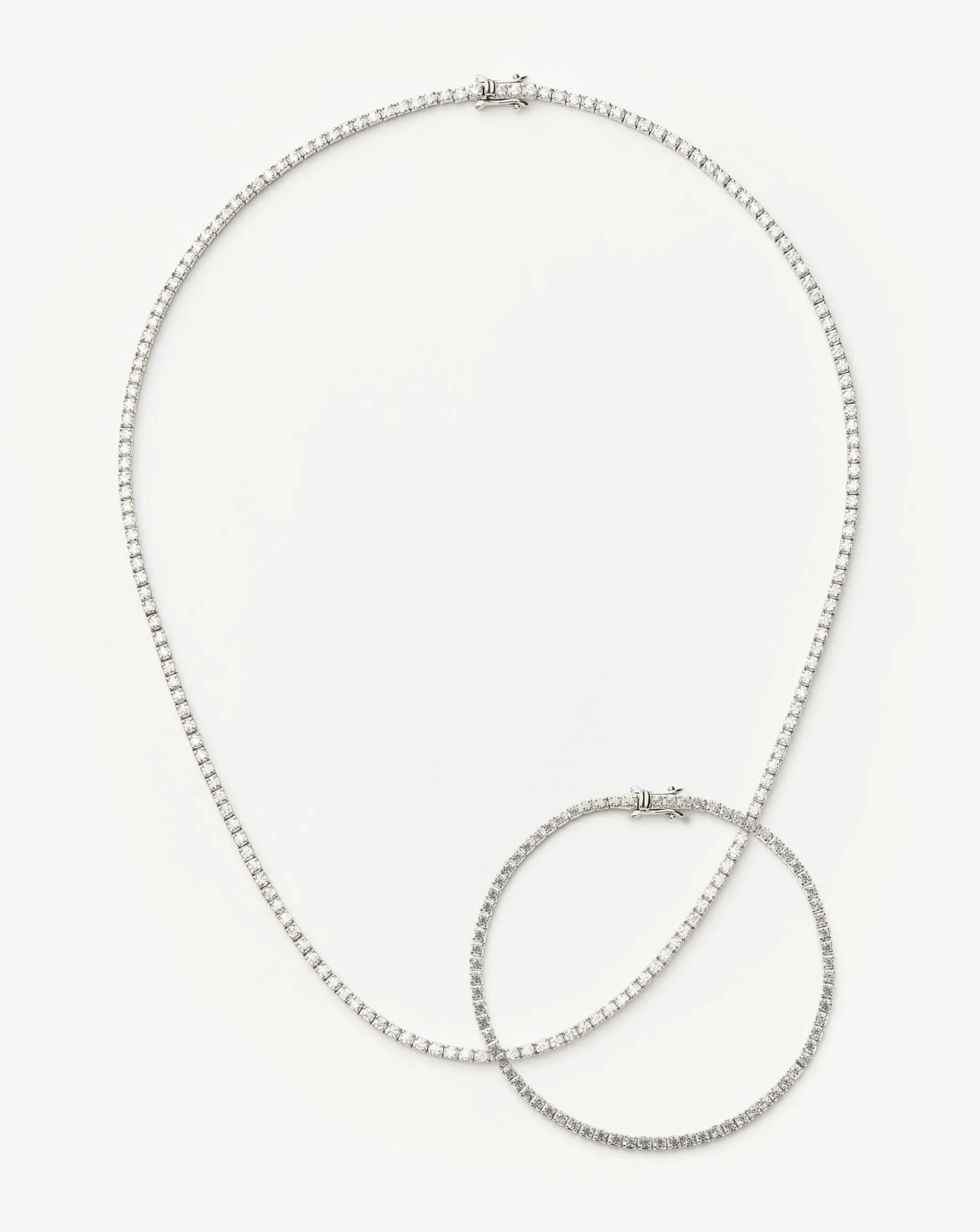 Classic Tennis Necklace & Bracelet Set