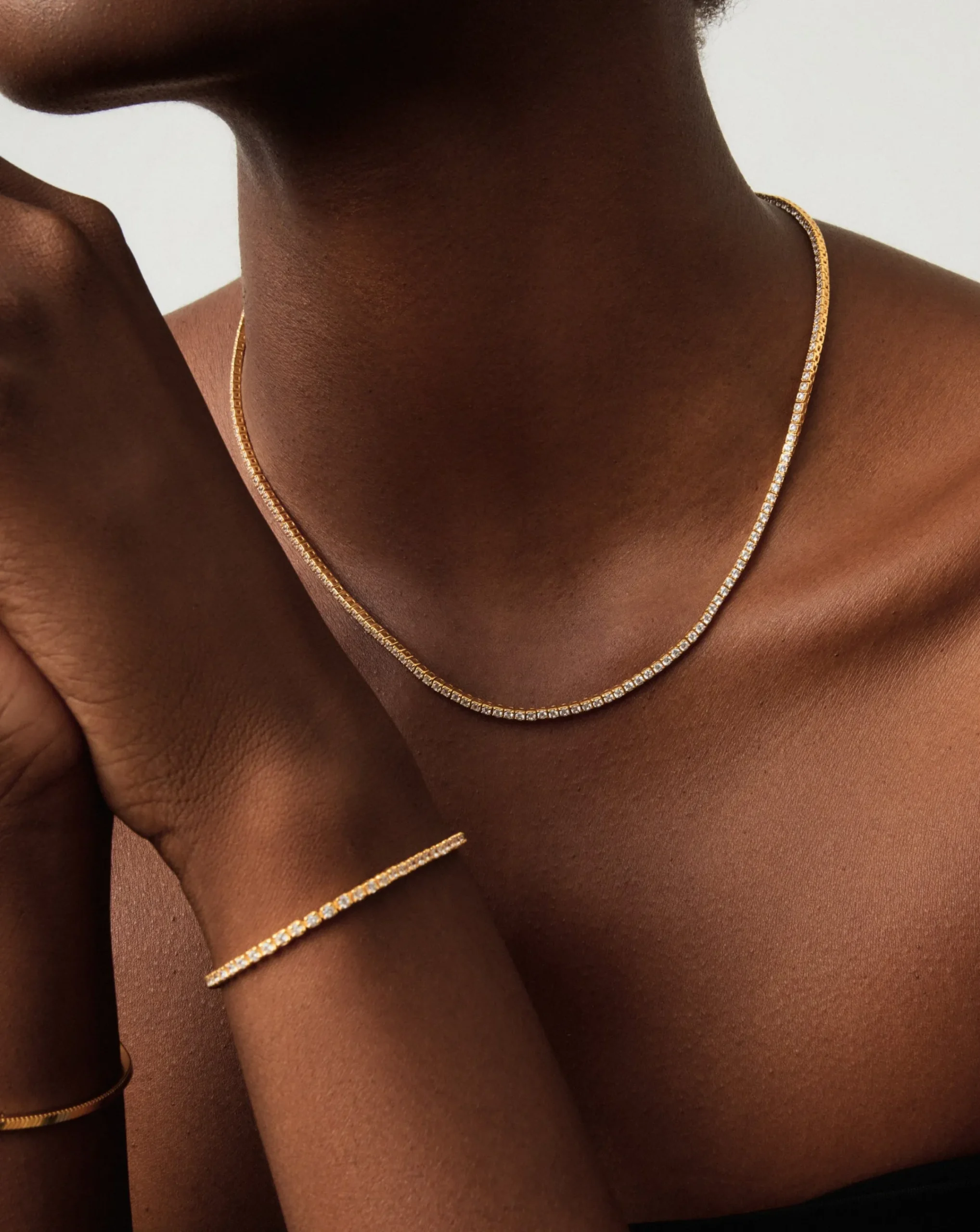 Classic Tennis Necklace & Bracelet Set