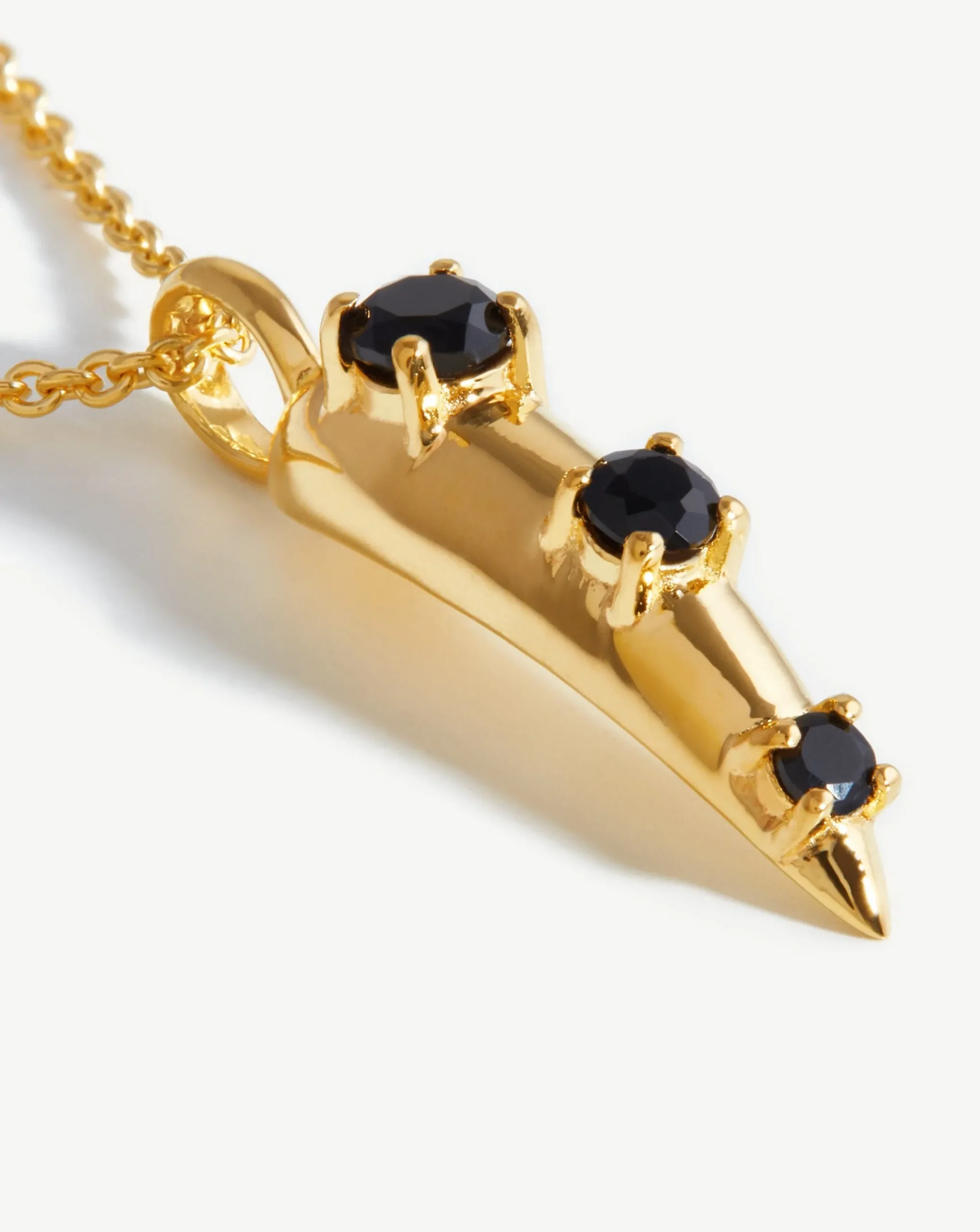 Claw Studded Pendant Necklace