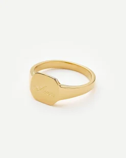 Engravable Octa Signet Ring
