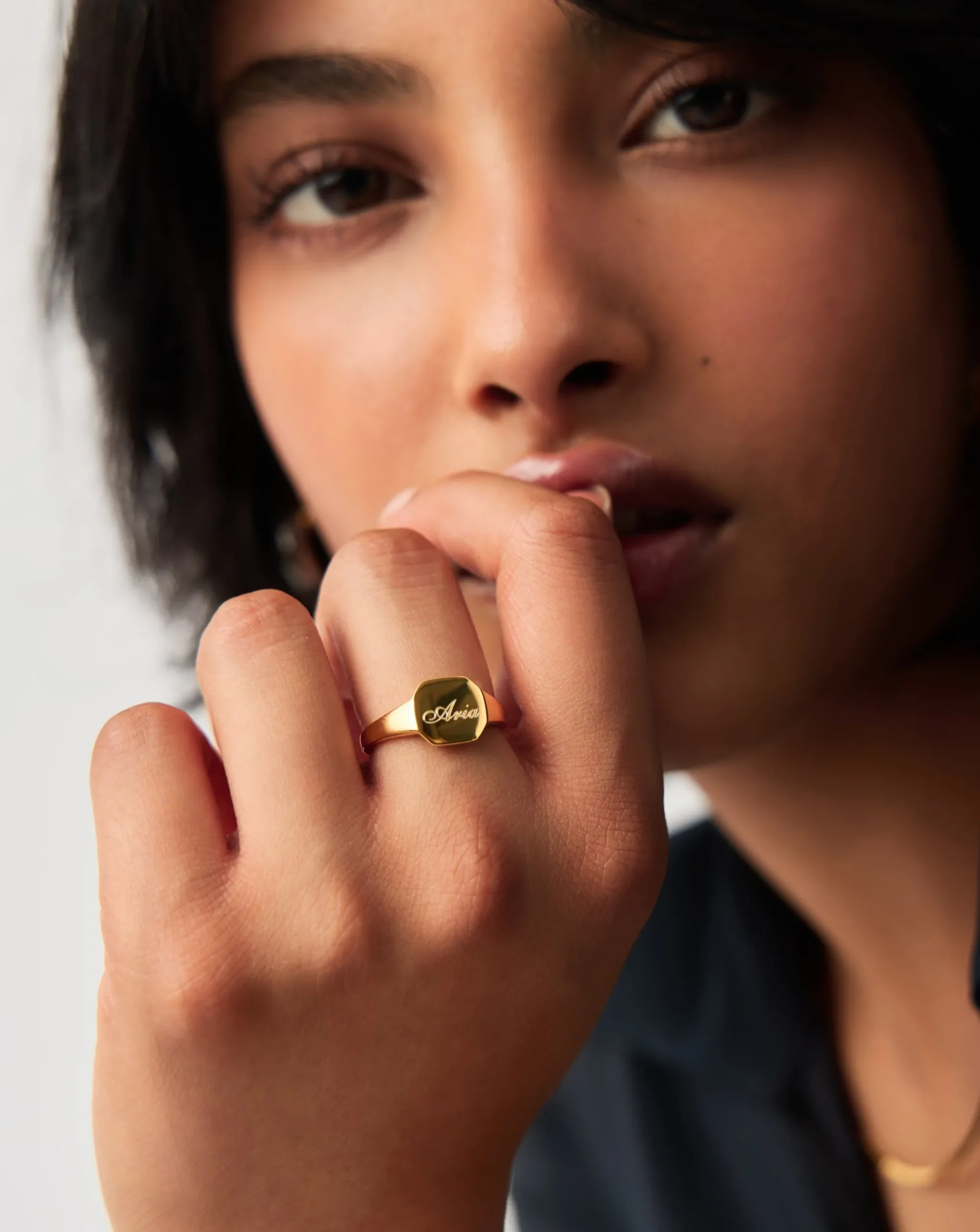 Engravable Octa Signet Ring