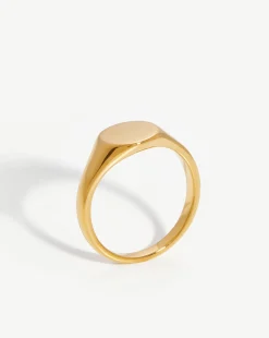 Engravable Round Signet Ring