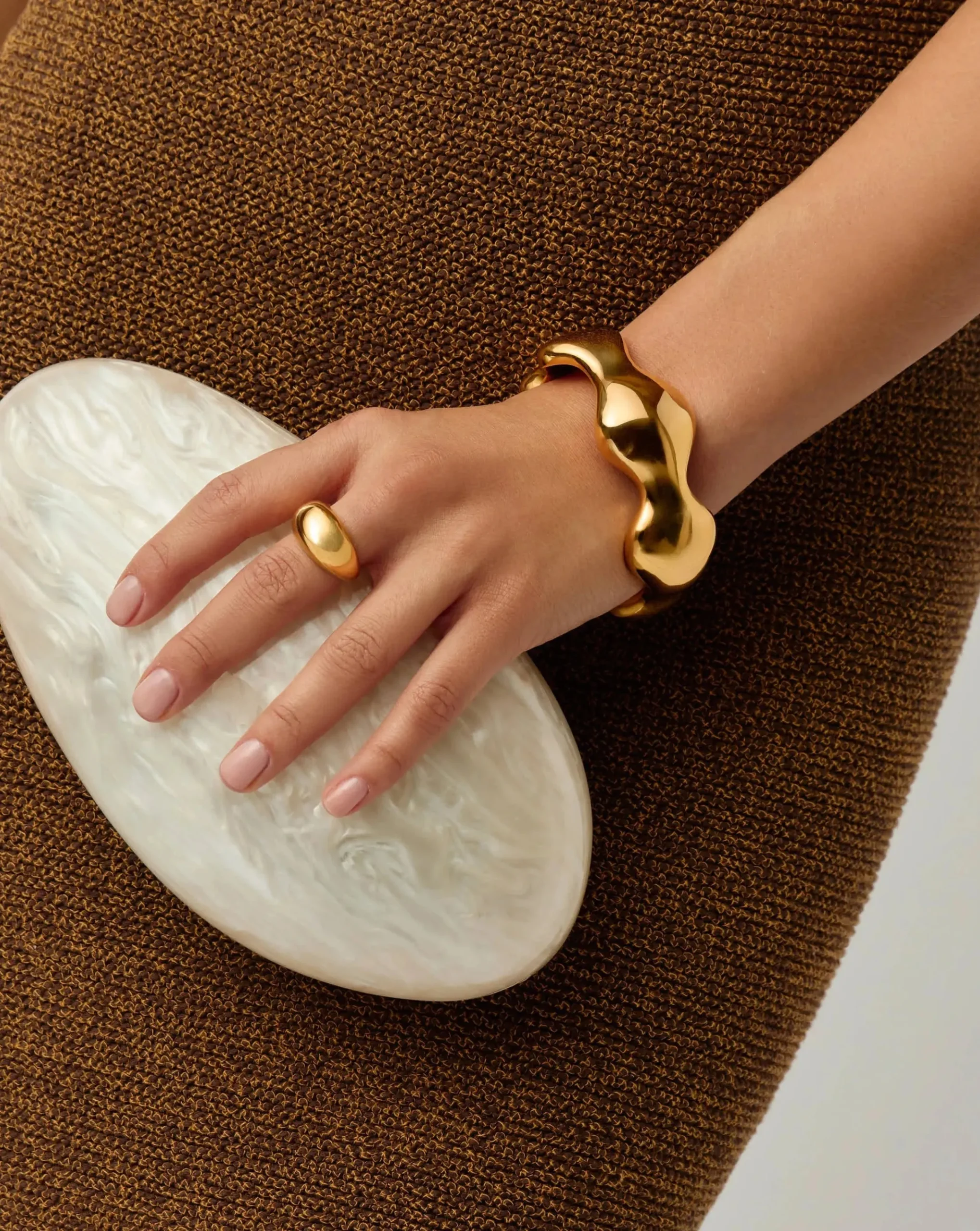 Eny Puffy Dome Statement Cuff Bracelet
