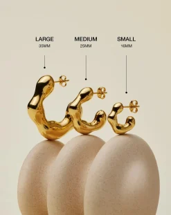 Eny Puffy Small Hoop Earrings