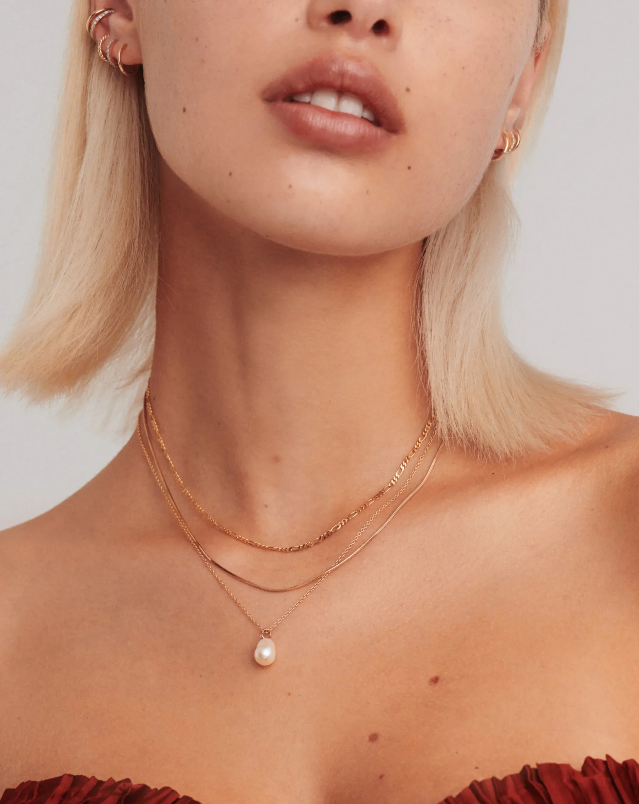 Fine Baroque Pearl Organic Pendant Necklace
