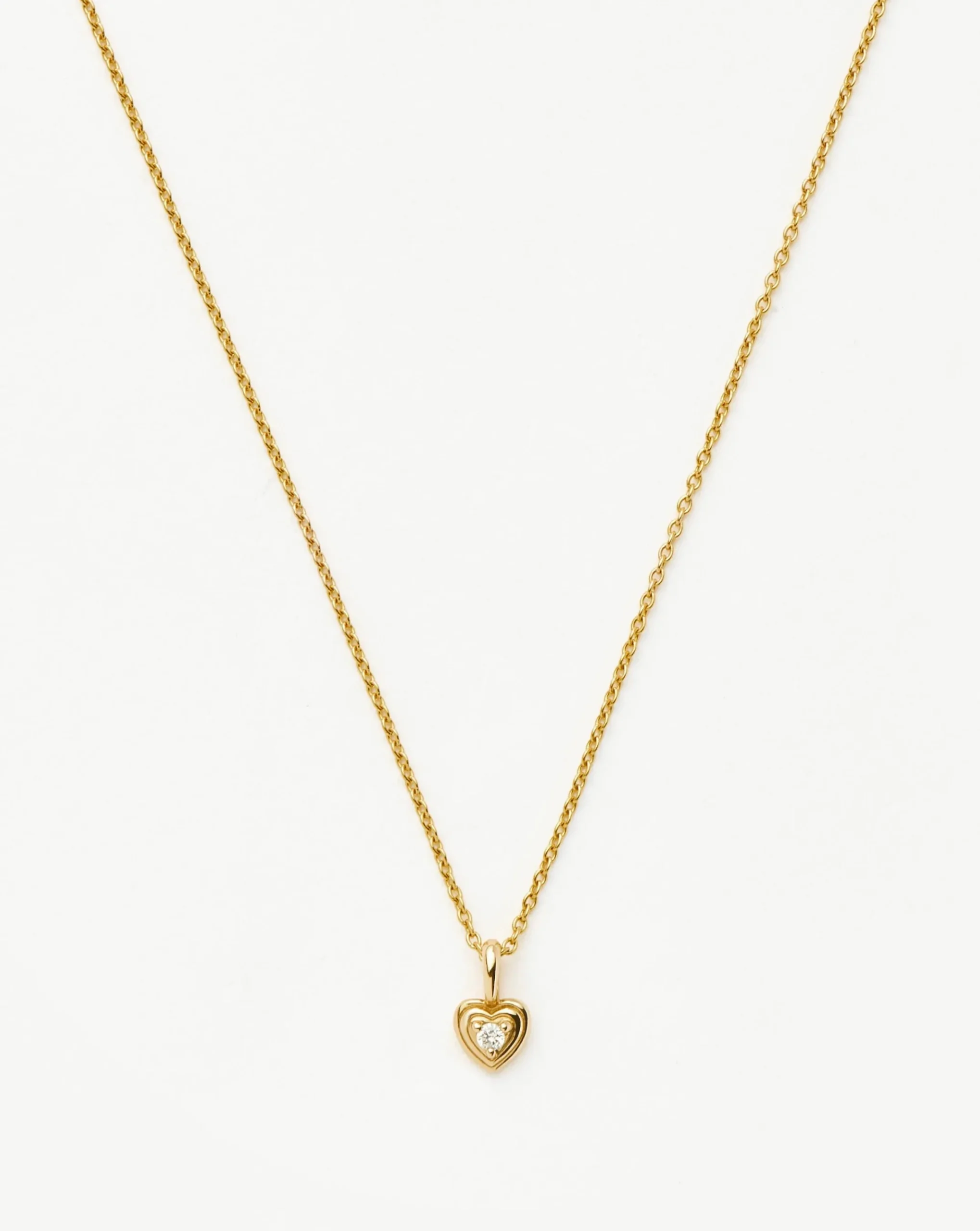 Fine Diamond Heart Mini Pendant Necklace