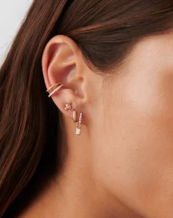 Fine Diamond Mushroom Single Stud Earring