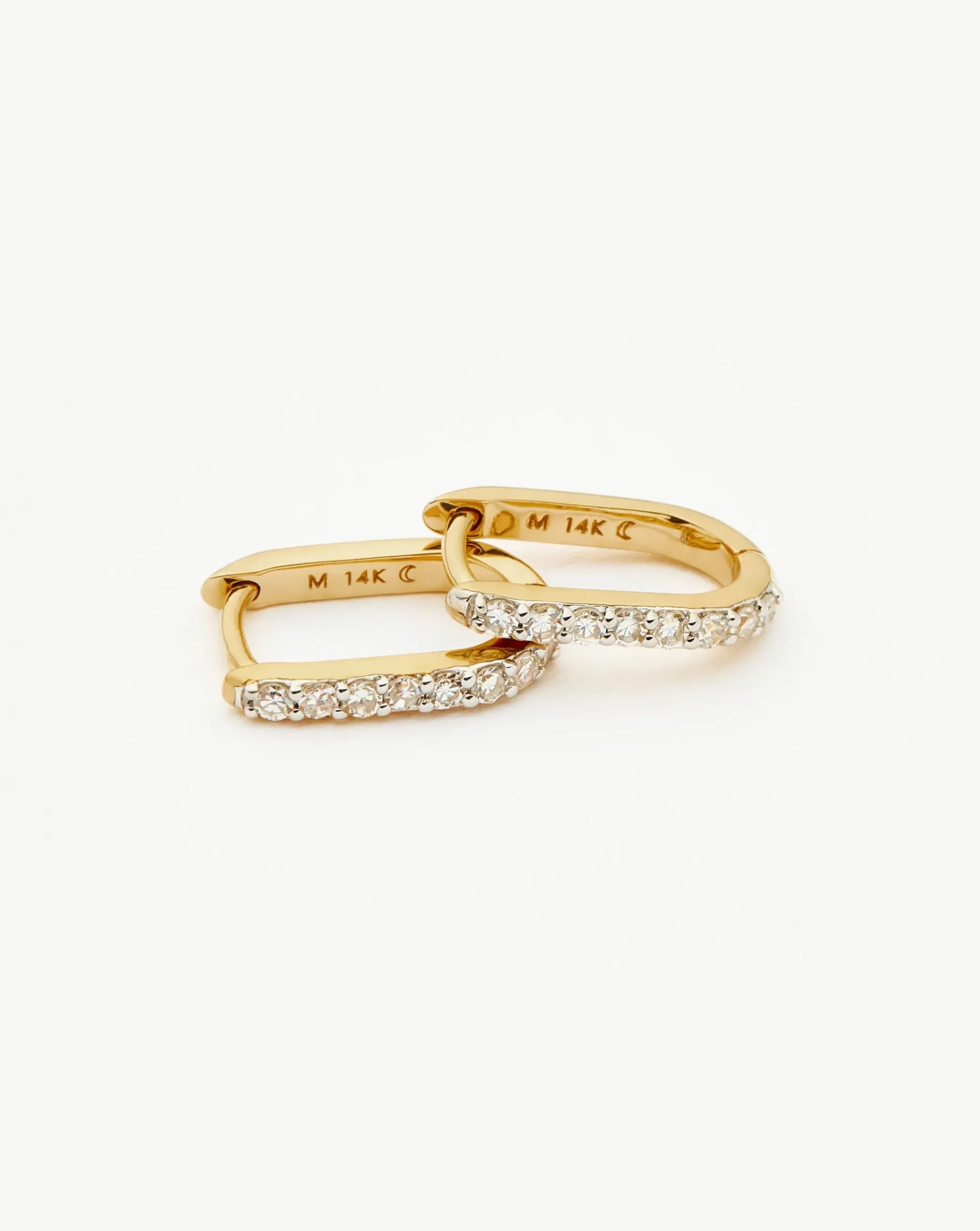 Fine Diamond Ovate Mini Hoop Earrings