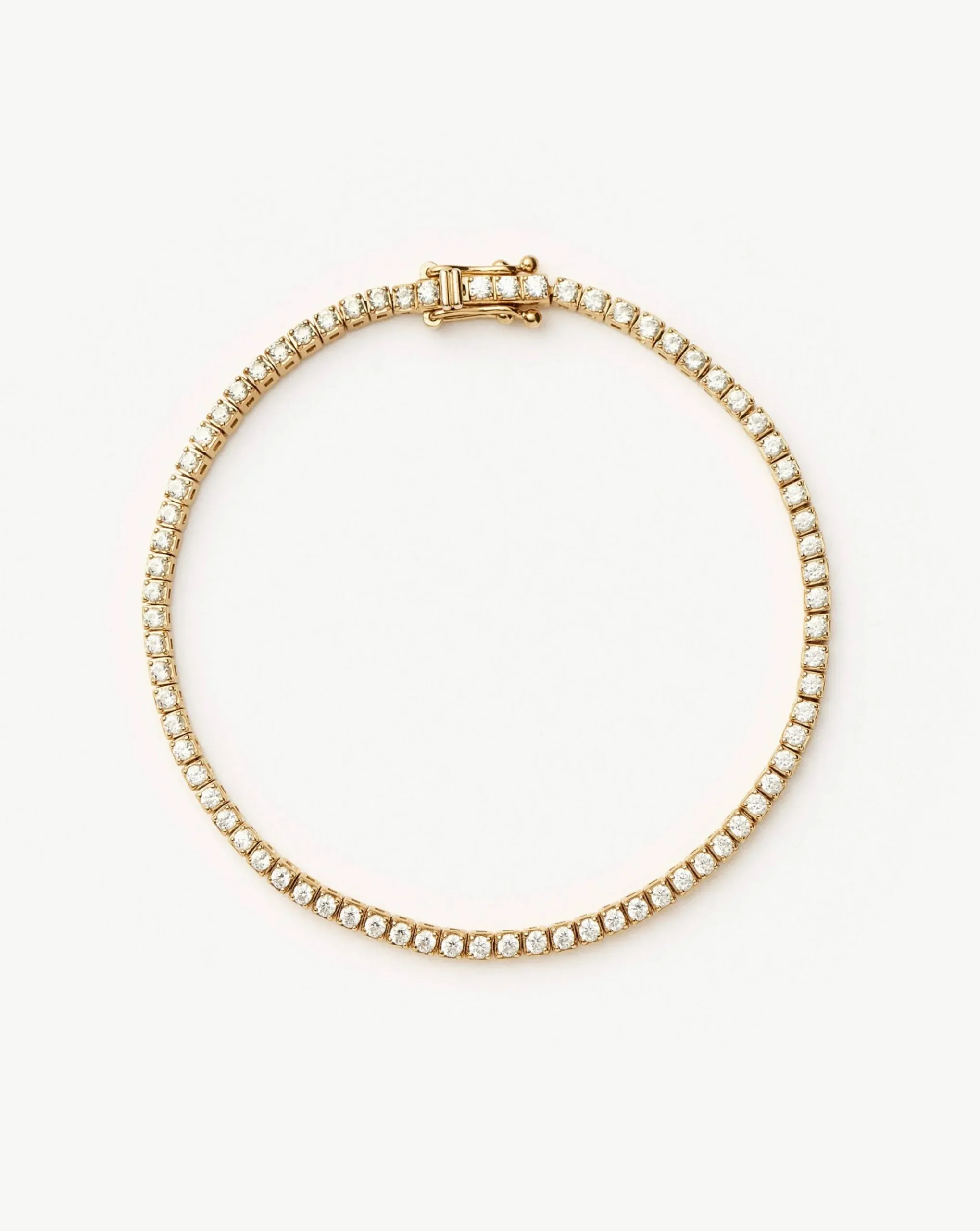 Fine Diamond Tennis Bracelet - Size S