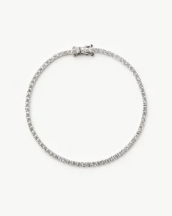 Fine Diamond Tennis Bracelet - Size S