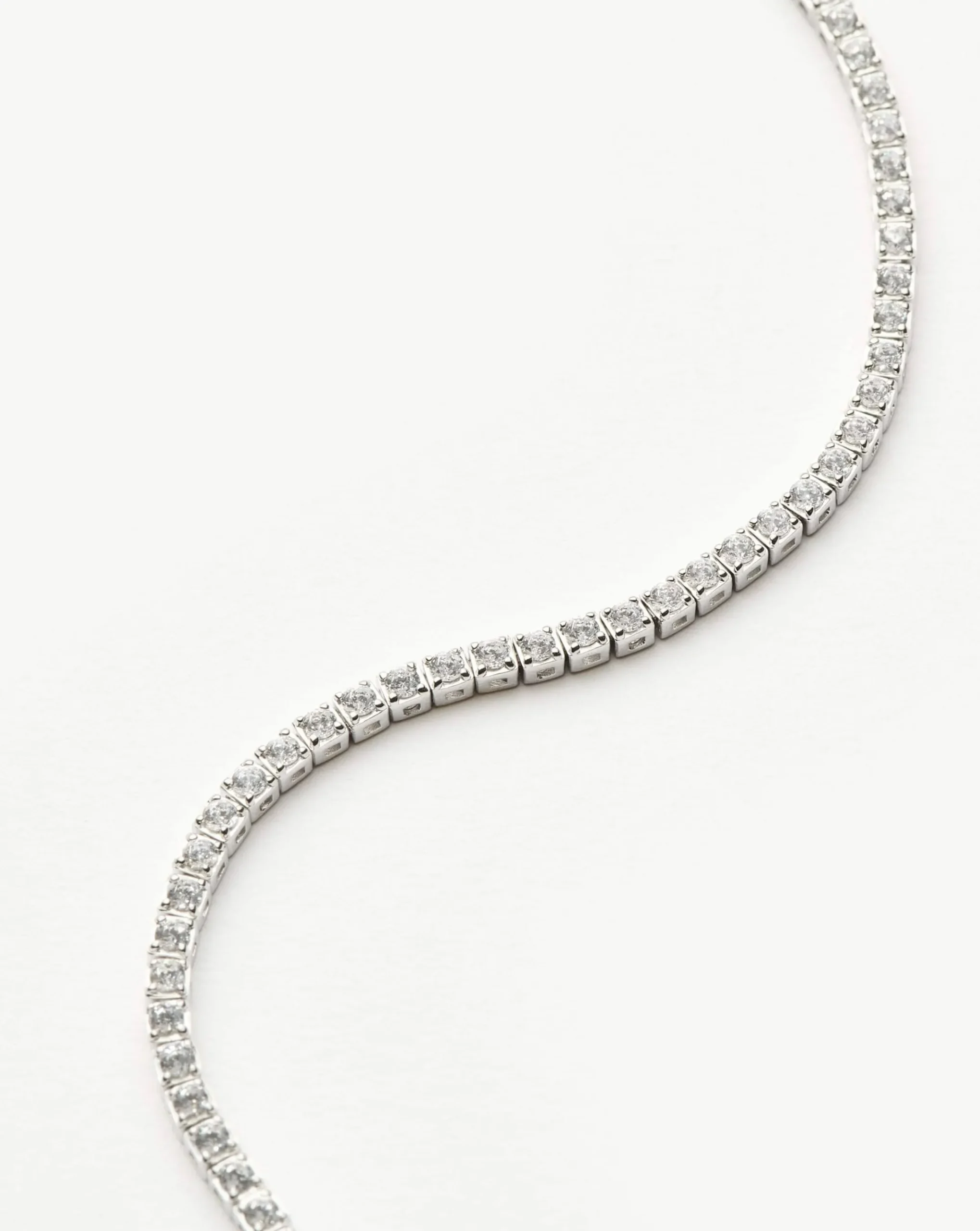 Fine Diamond Tennis Bracelet - Size S