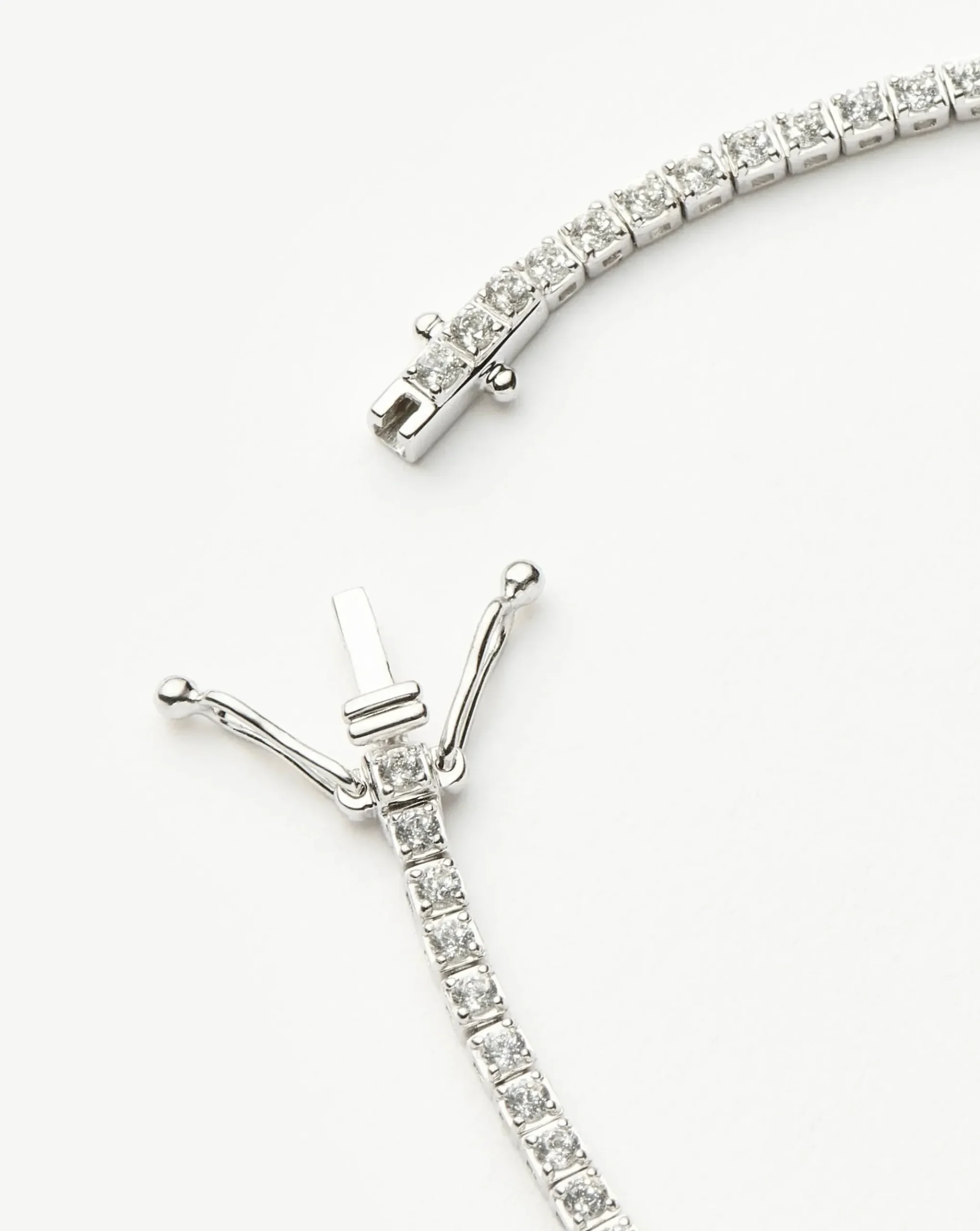 Fine Diamond Tennis Bracelet - Size S