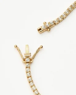 Fine Diamond Tennis Bracelet - Size L