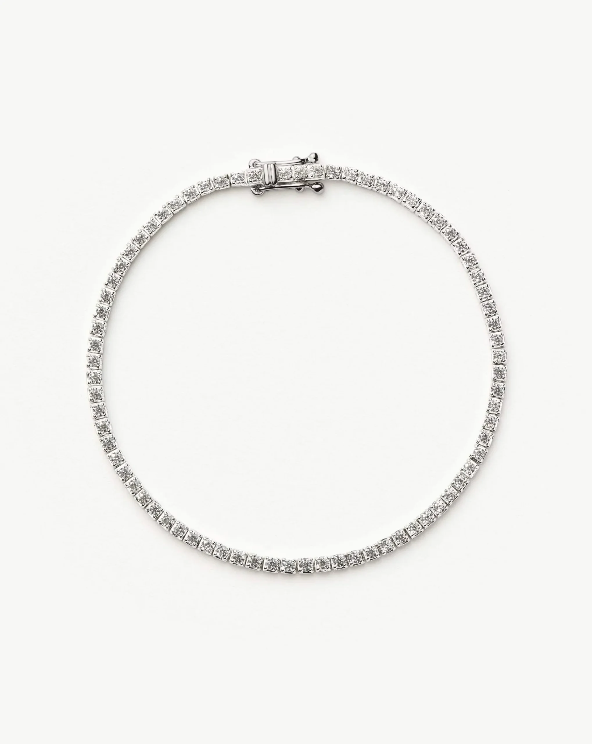 Fine Diamond Tennis Bracelet - Size L