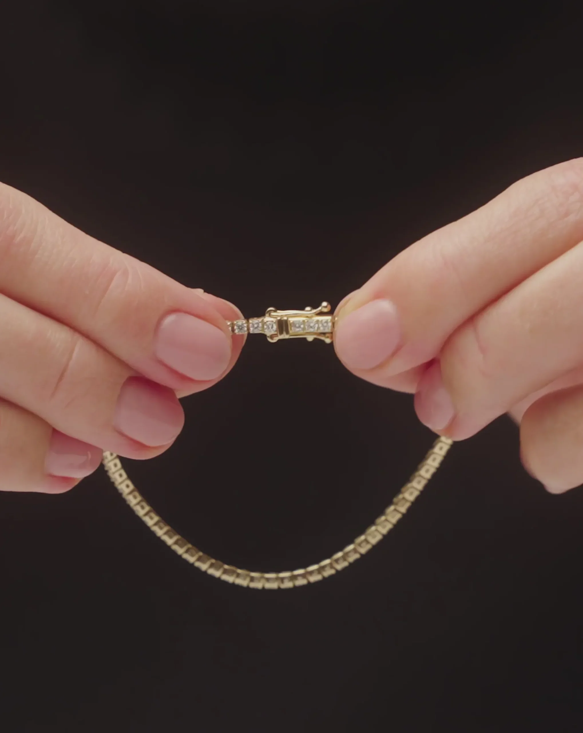 Fine Diamond Tennis Bracelet - Size L