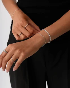 Fine Diamond Tennis Bracelet - Size M