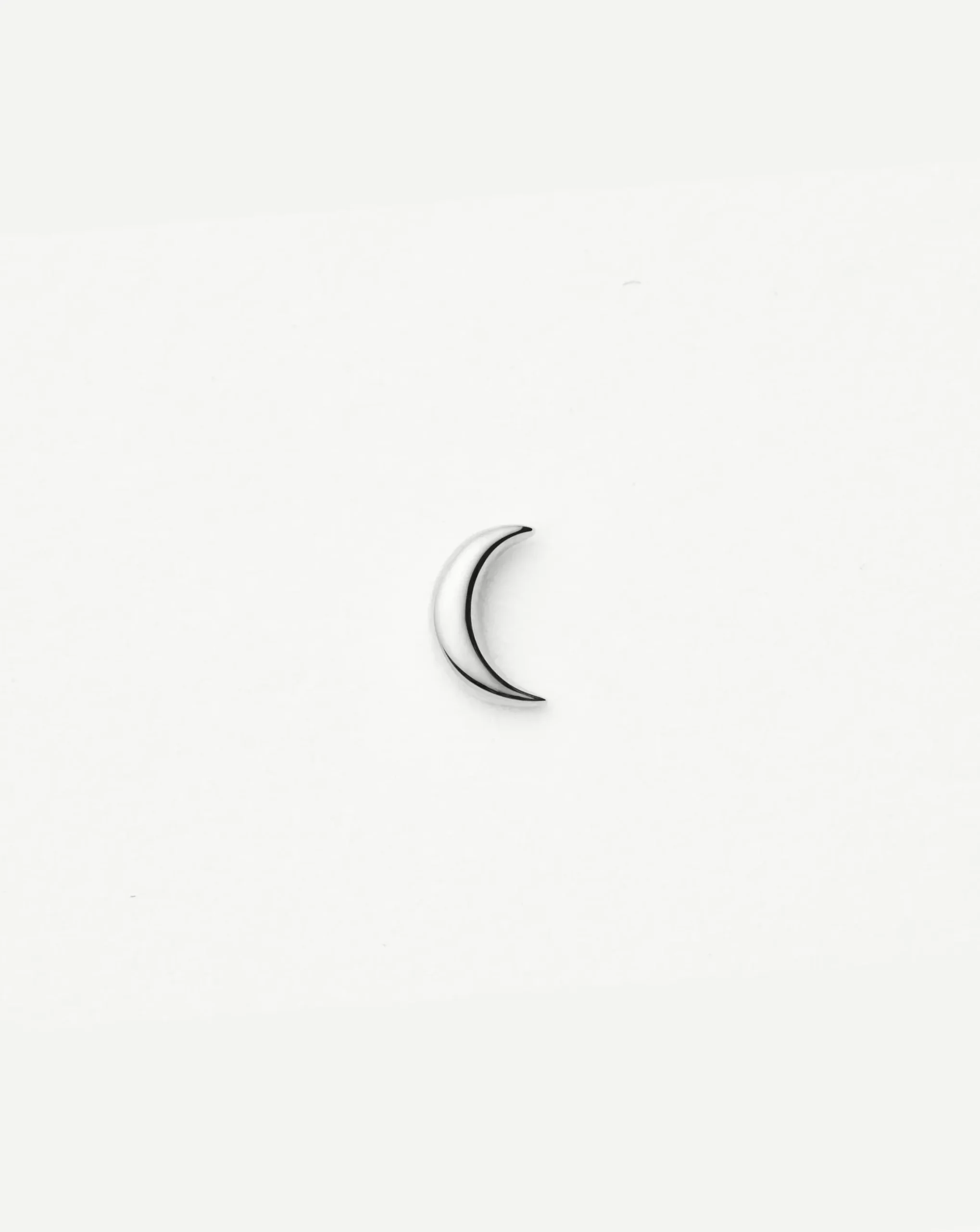 Fine Moon Flat Back Stud Earring