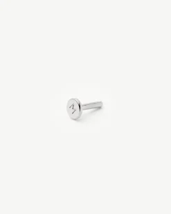 Fine Moon Flat Back Stud Earring