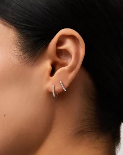Fine Ovate Mini Hoop Earrings