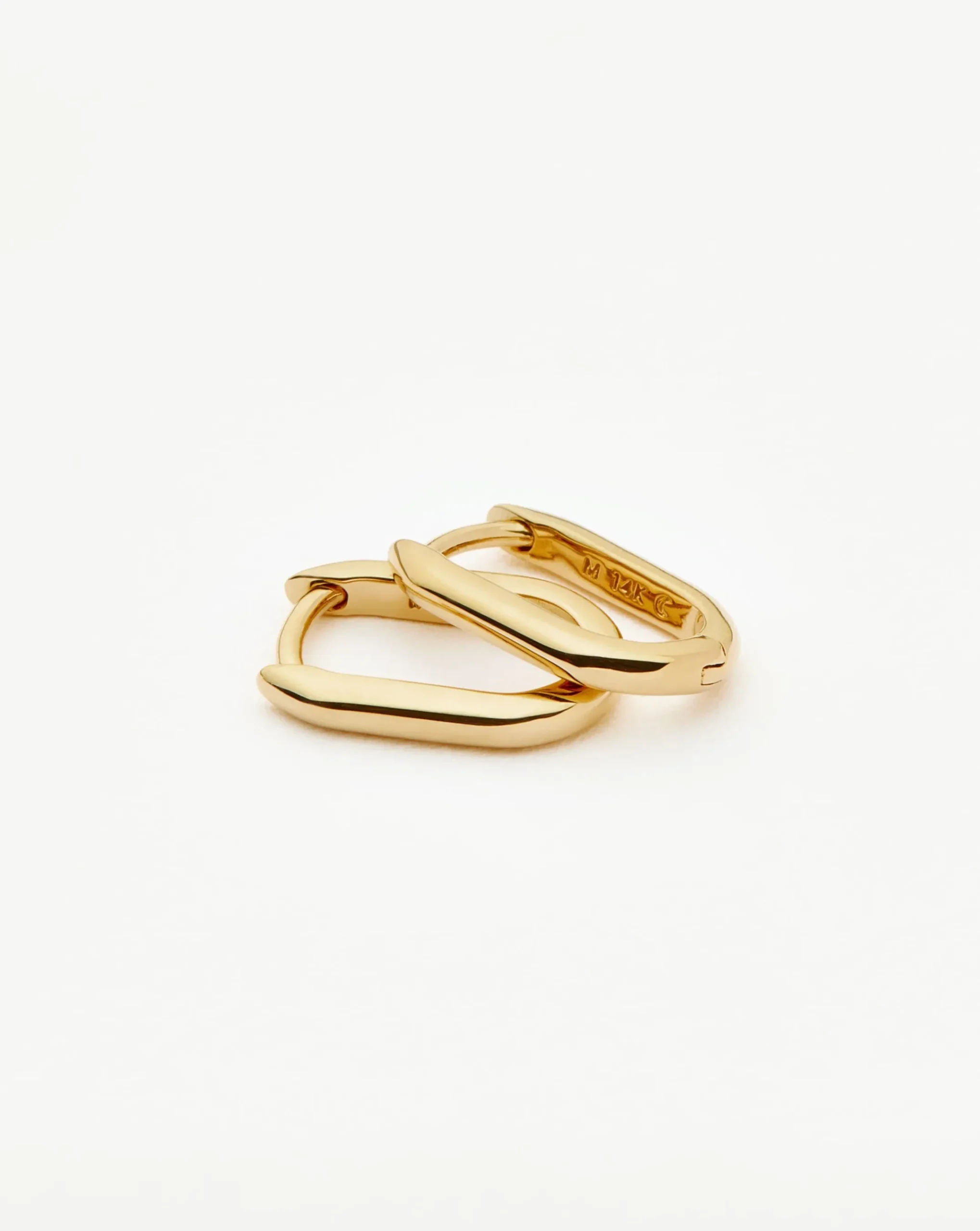 Fine Ovate Mini Hoop Earrings