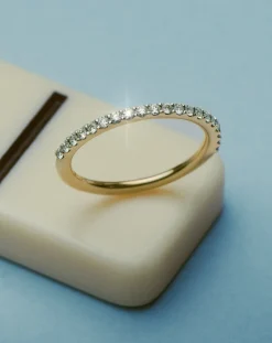 Fine Slim Half Eternity Ring