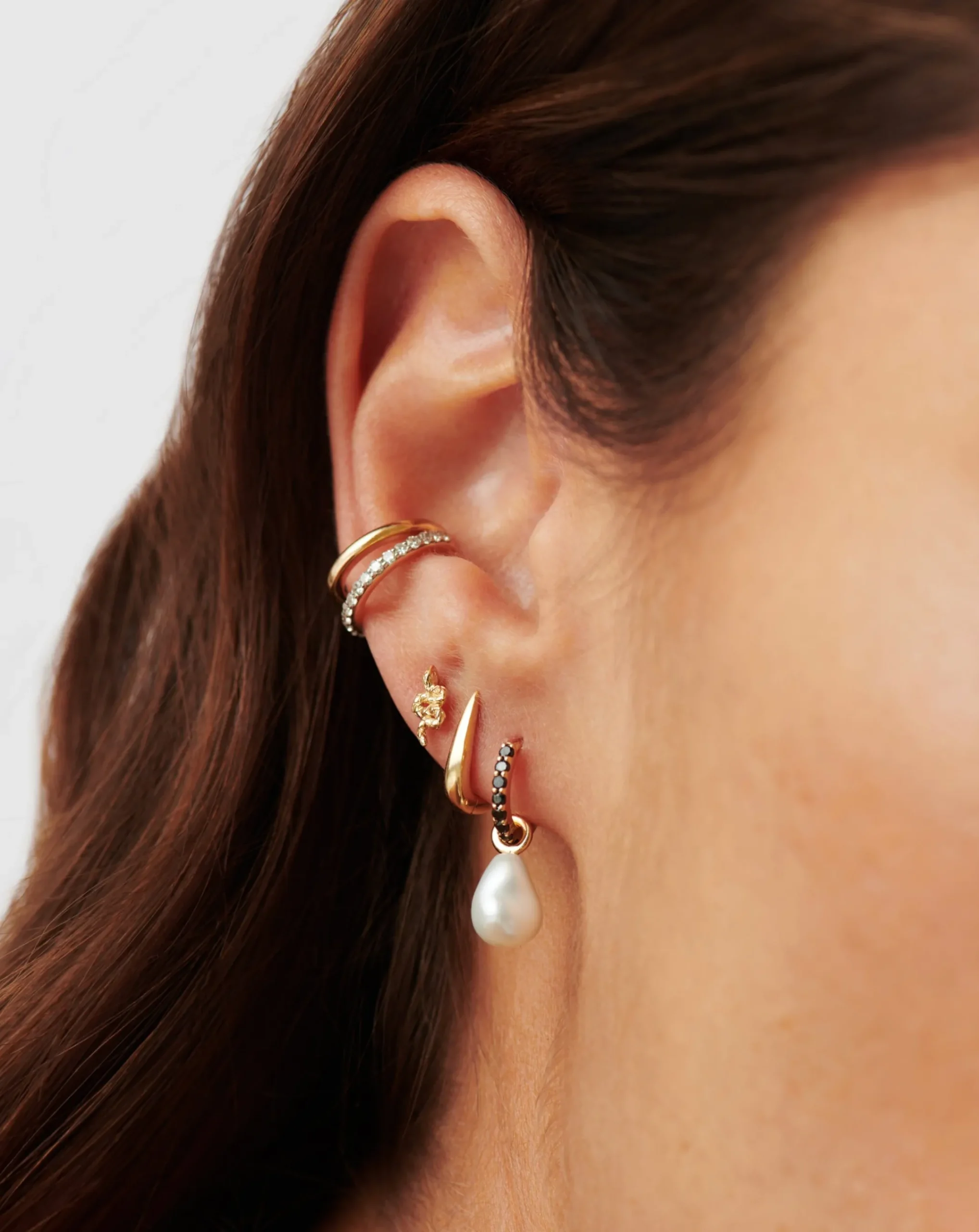 Fine Snake Single Stud Earring