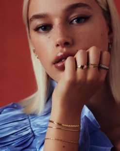 Fine Square Snake Chain Bracelet