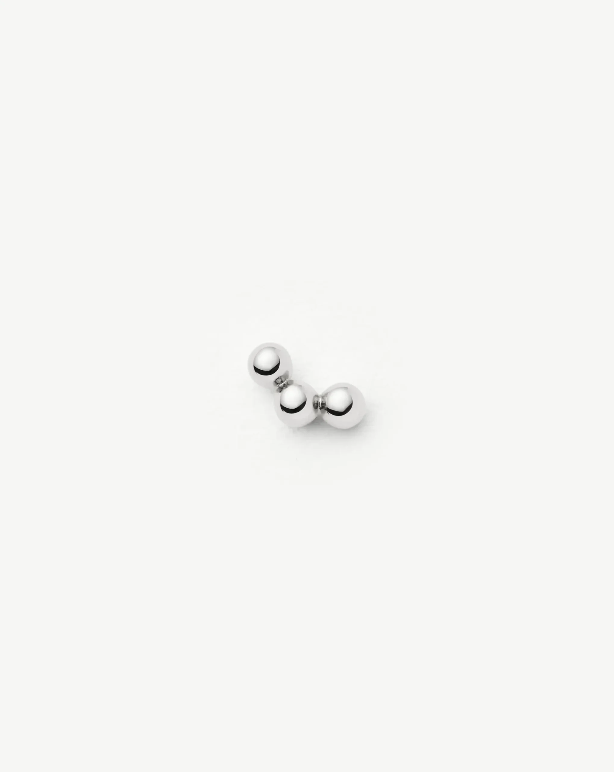Fine Trio Flat Back Stud Earring