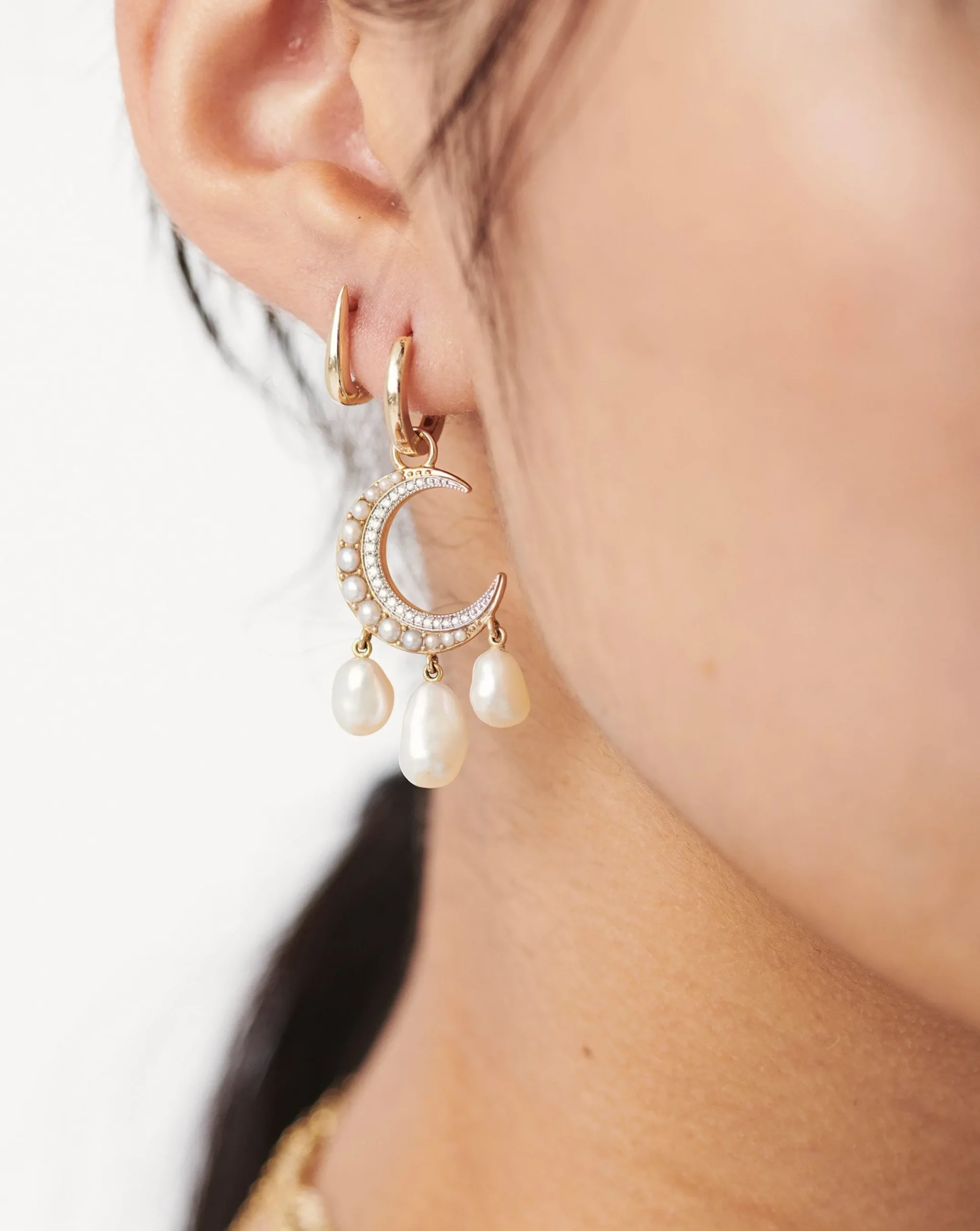 Harris Reed Fine Moon Starlight Earrings