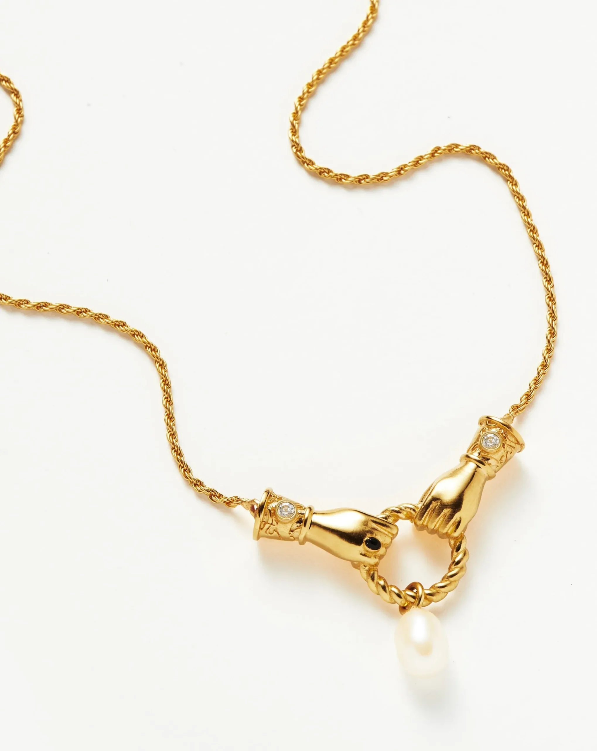 Harris Reed In Good Hands Drop Pendant Necklace