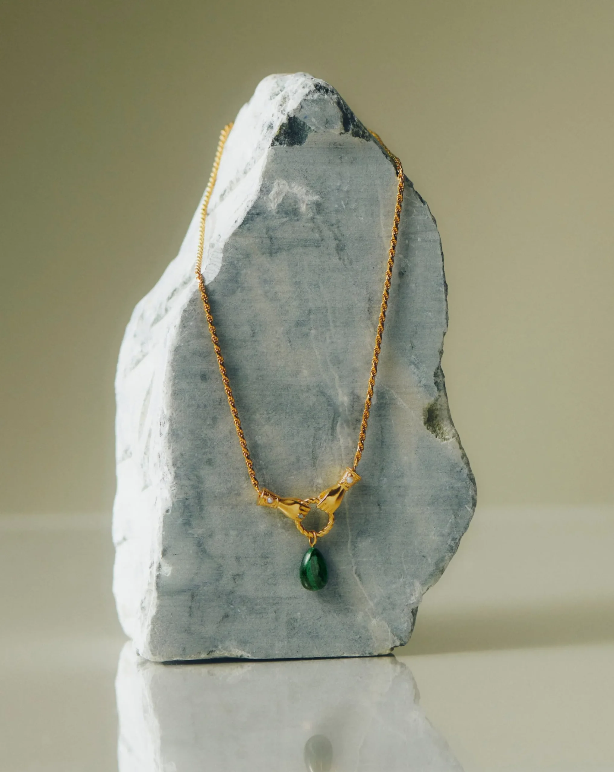 Harris Reed In Good Hands Drop Pendant Necklace