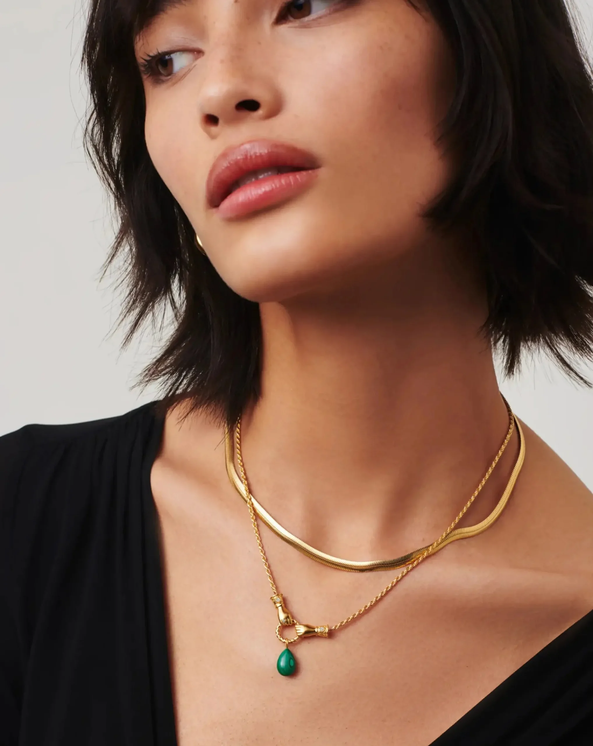 Harris Reed In Good Hands Drop Pendant Necklace
