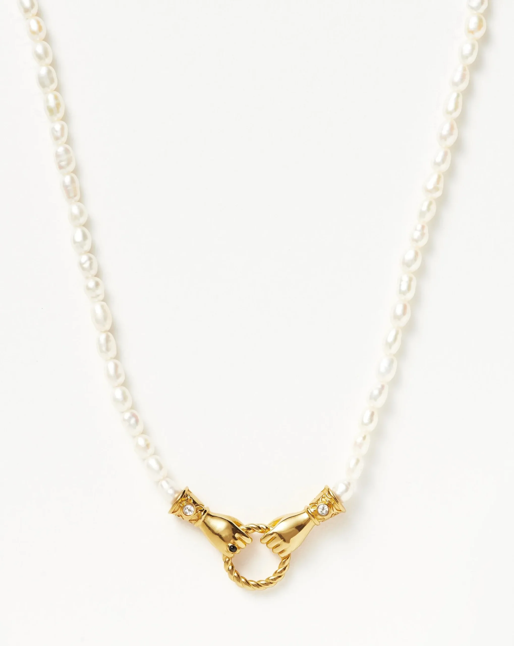 Harris Reed In Good Hands Pearl Pendant Necklace