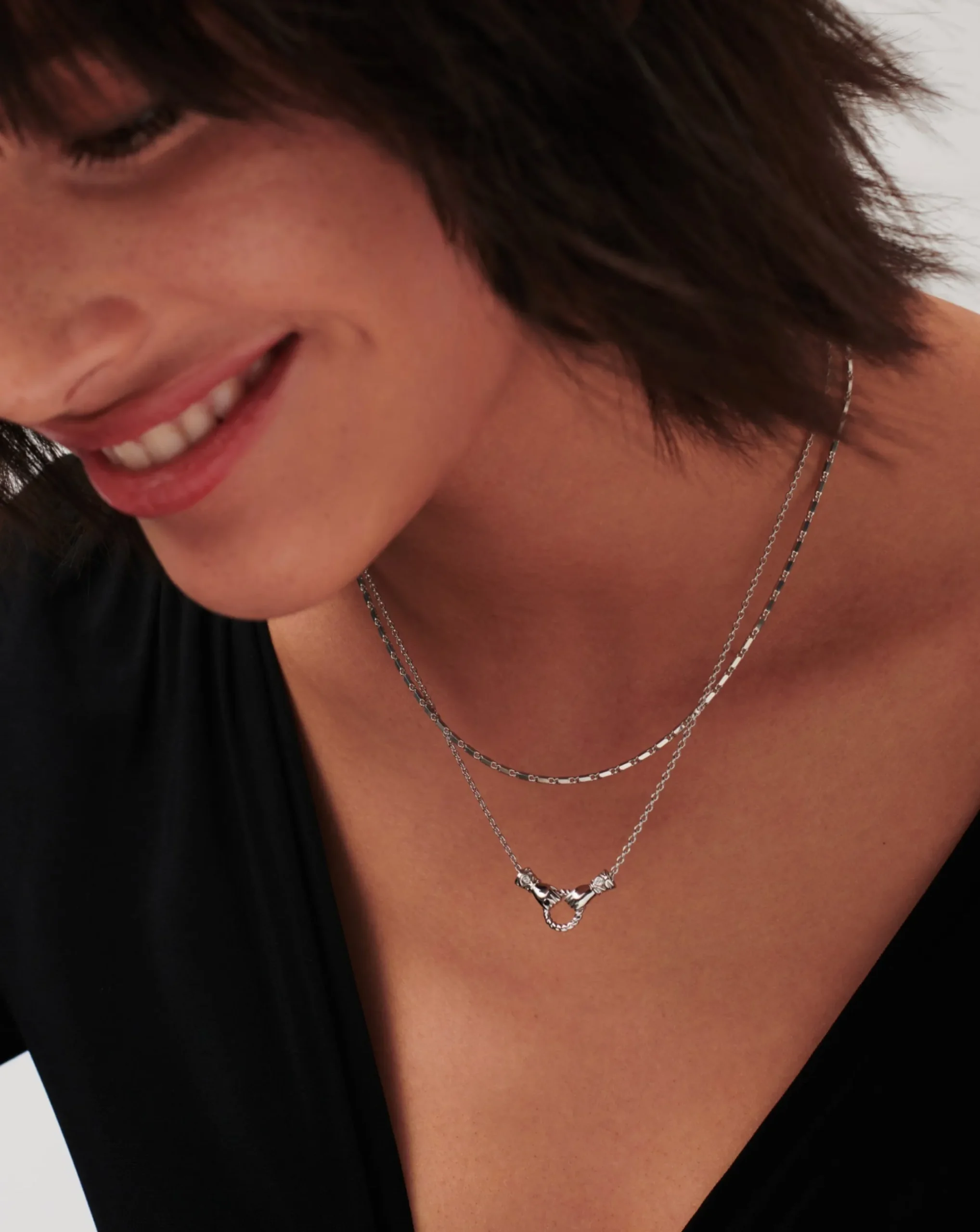 Harris Reed In Good Hands Mini Pendant Slider Necklace