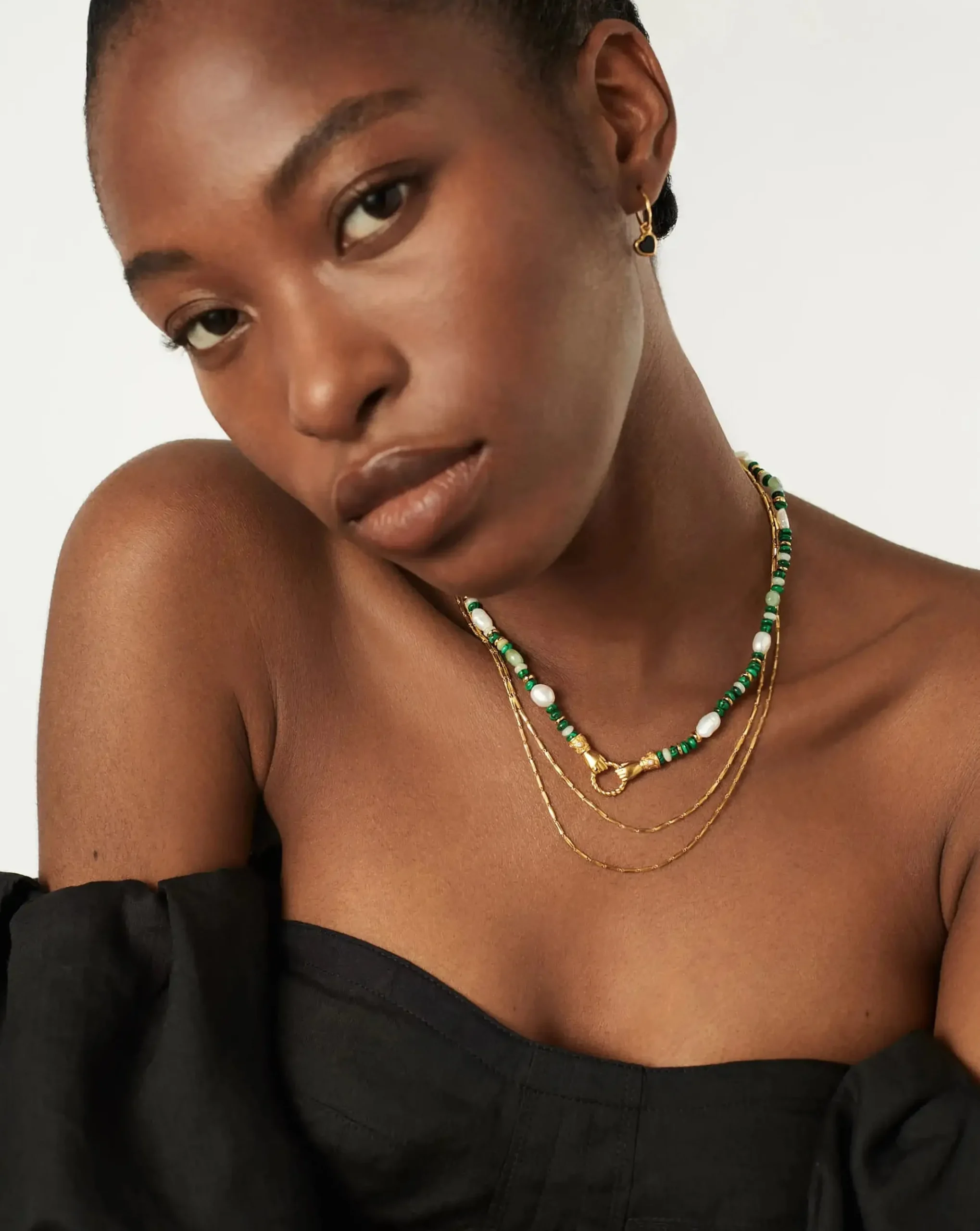 Harris Reed In Good Hands Beaded Gemstone Necklace