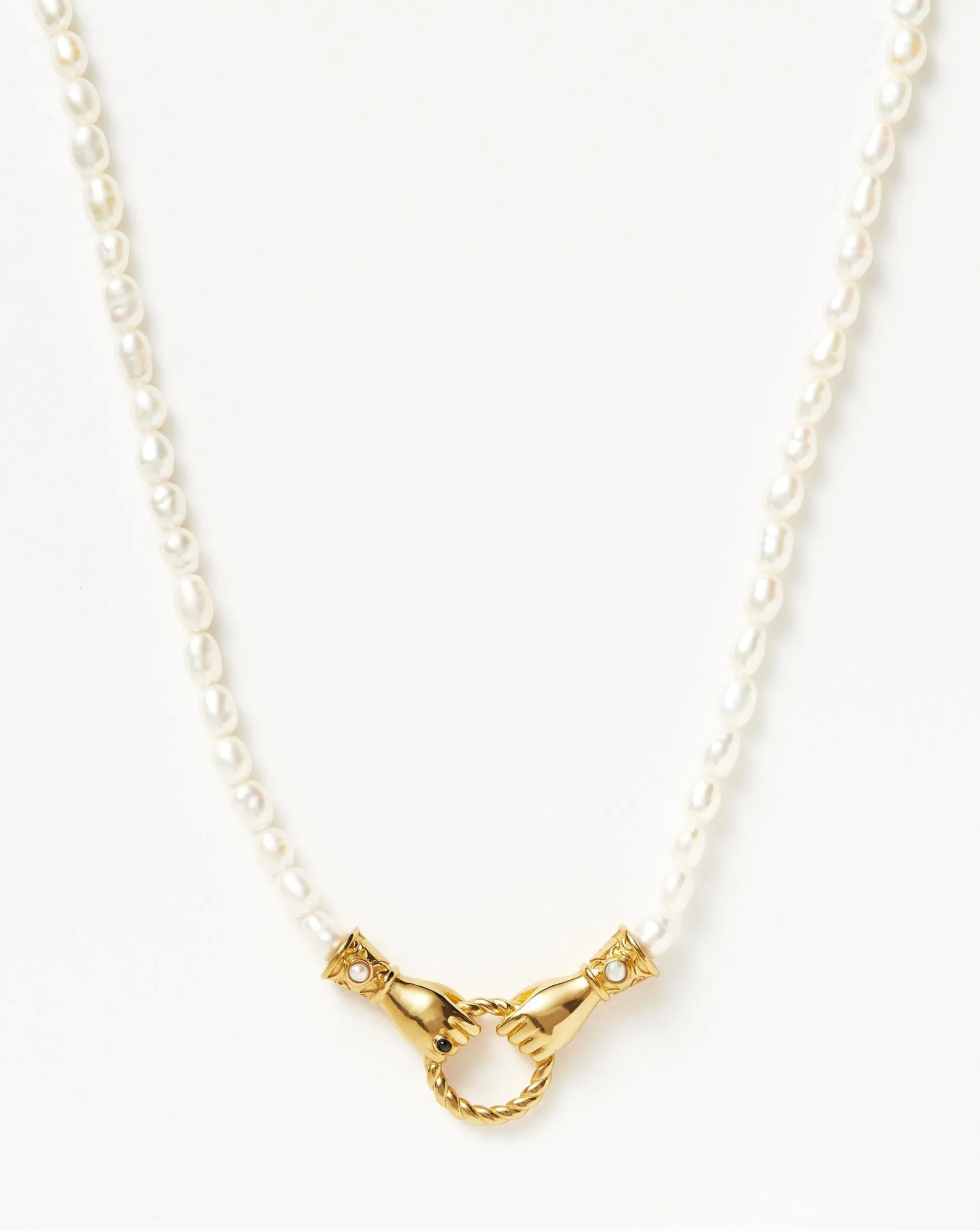 Harris Reed Medium In Good Hands Pearl Pendant Necklace