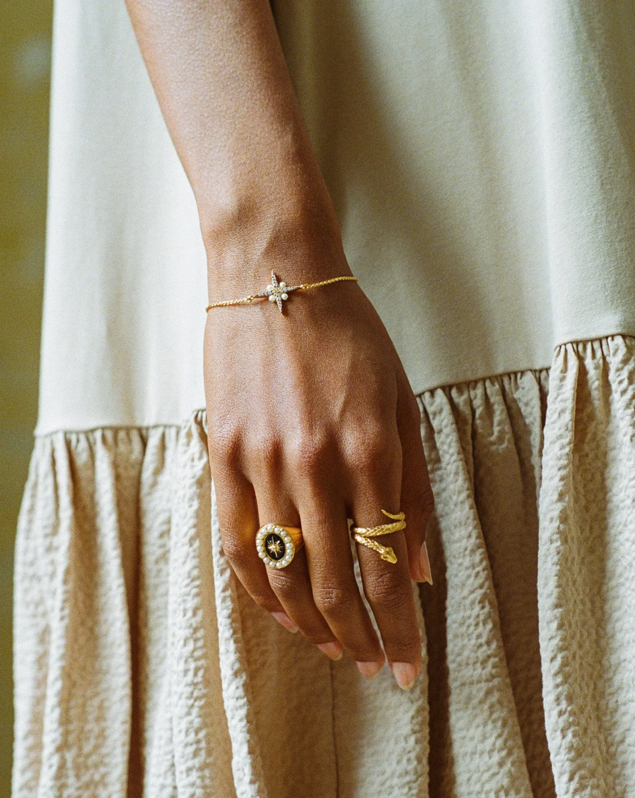 Harris Reed Pearl North Star Bracelet