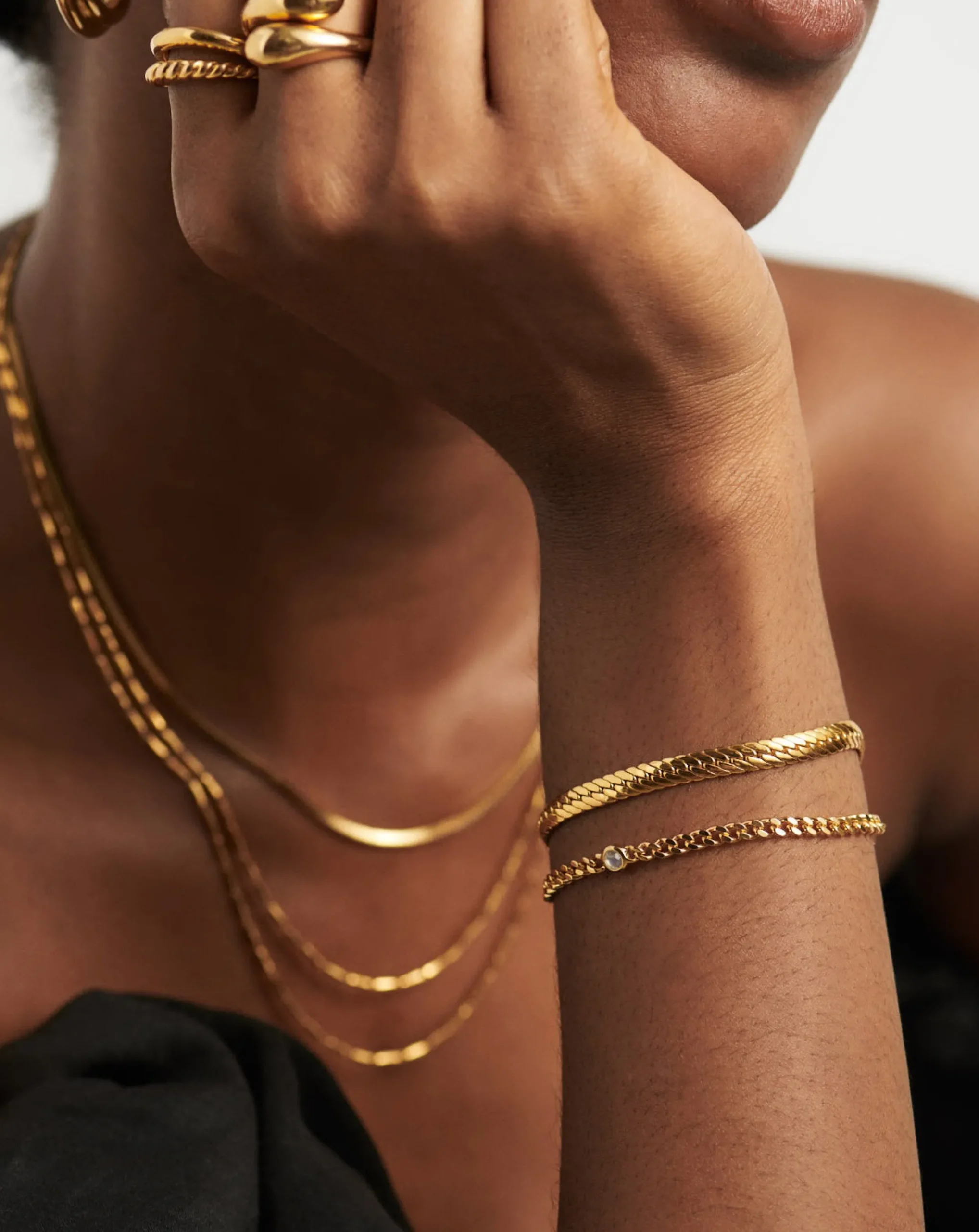 June Birthstone Chain Bracelet