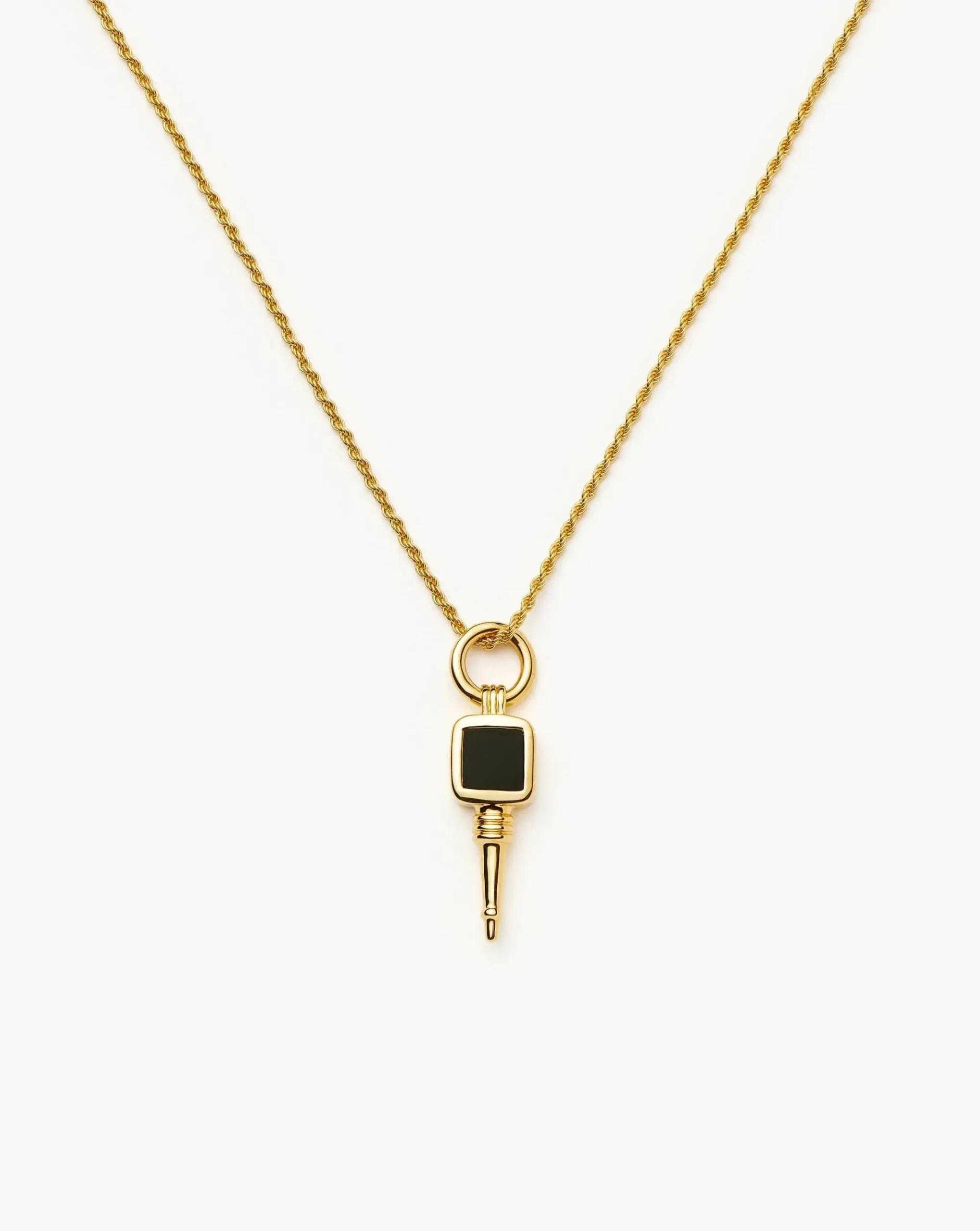 Key Pendant Rope Chain Necklace