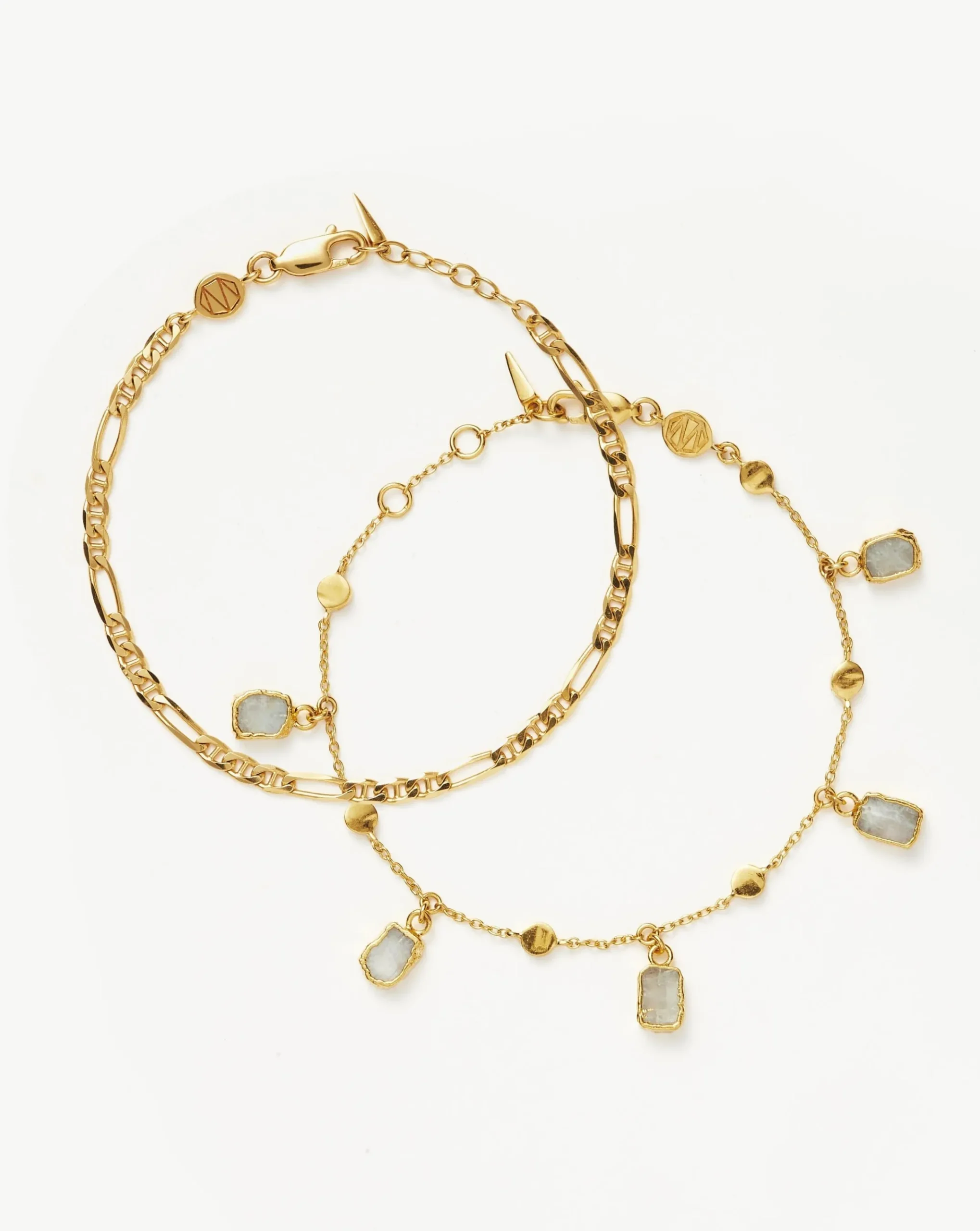Lena Rainbow Moonstone Bracelet Set