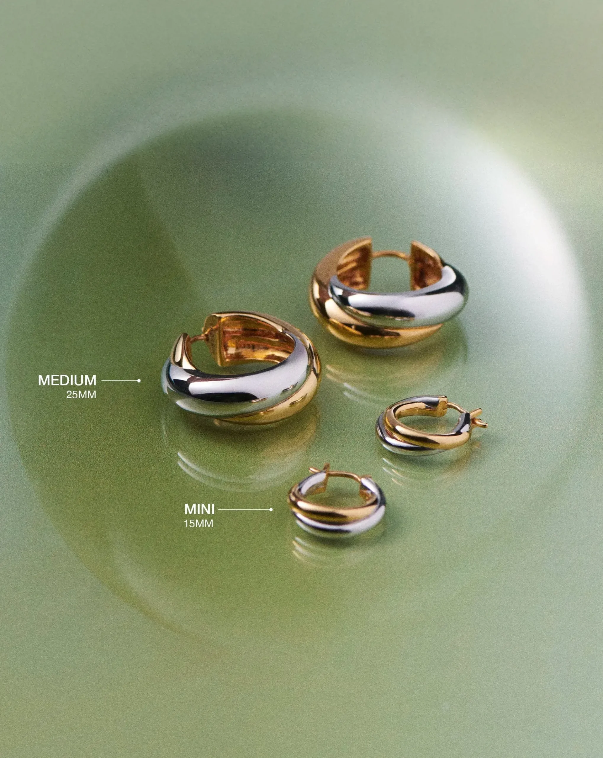 Lucy Williams Chunky Medium Entwine Hoop Earrings