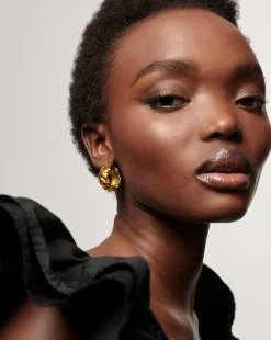 Lucy Williams Chunky Waffle Hoop Earrings