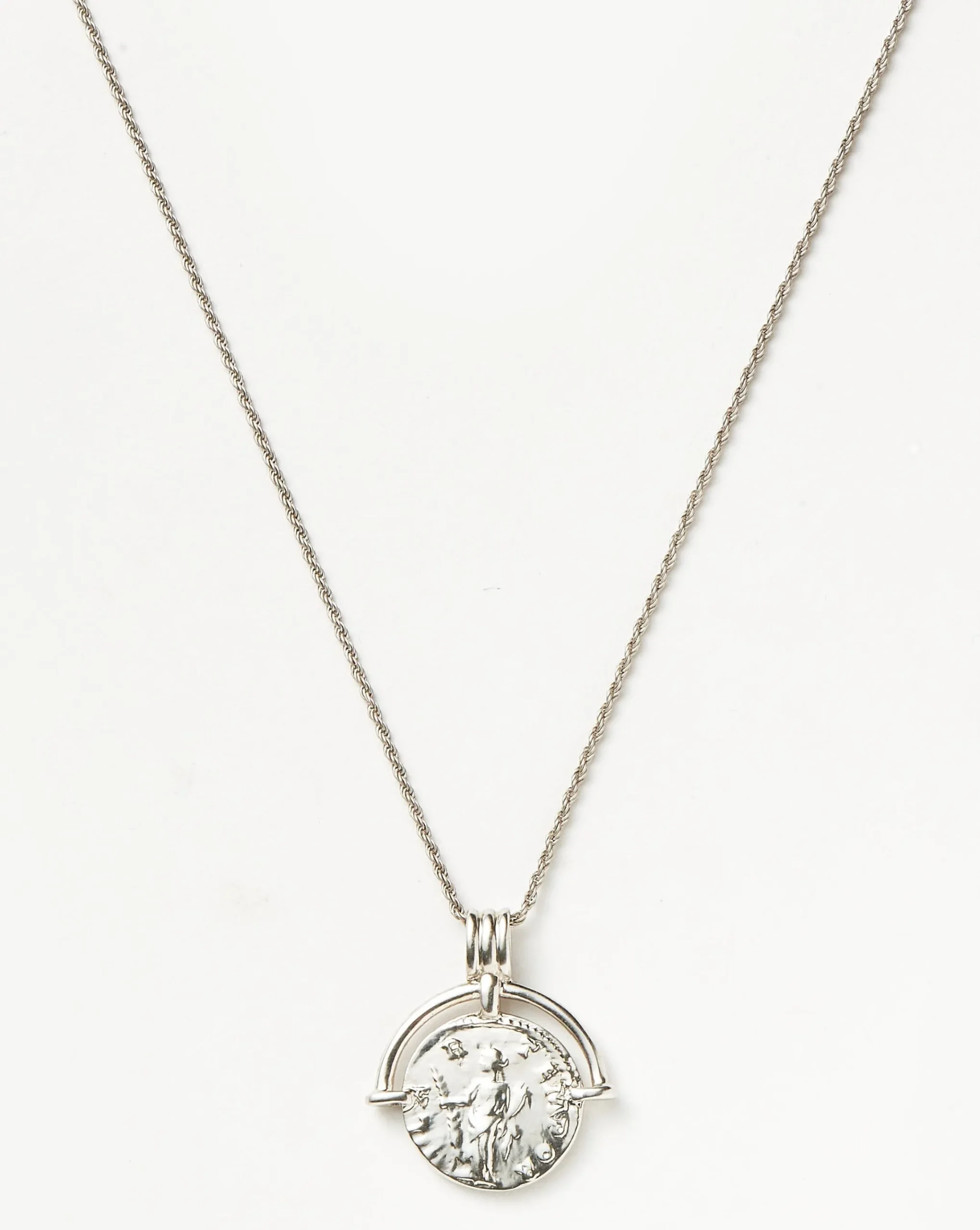 Lucy Williams Long Engravable Roman Arc Coin Necklace