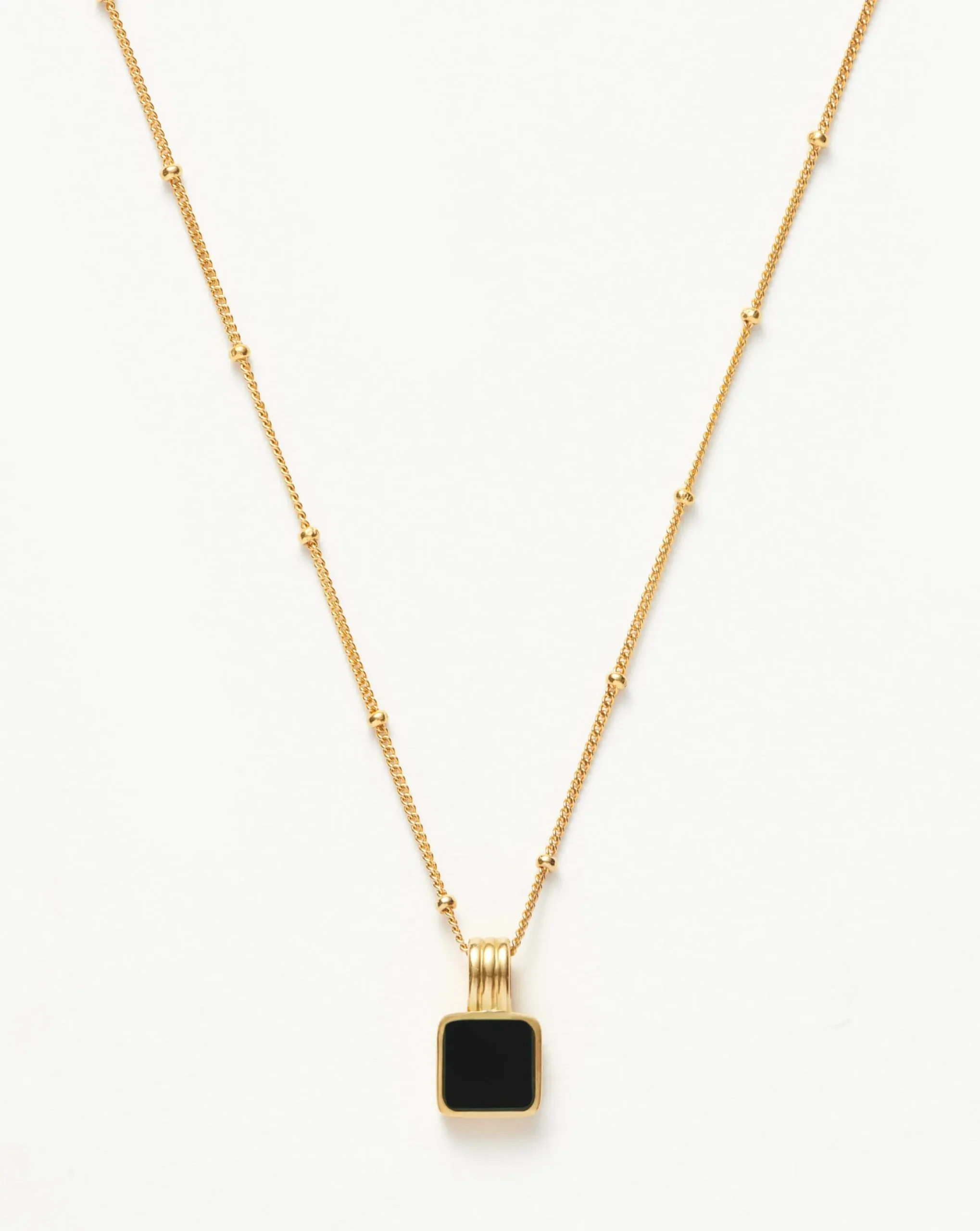 Lucy Williams Square Onyx Necklace