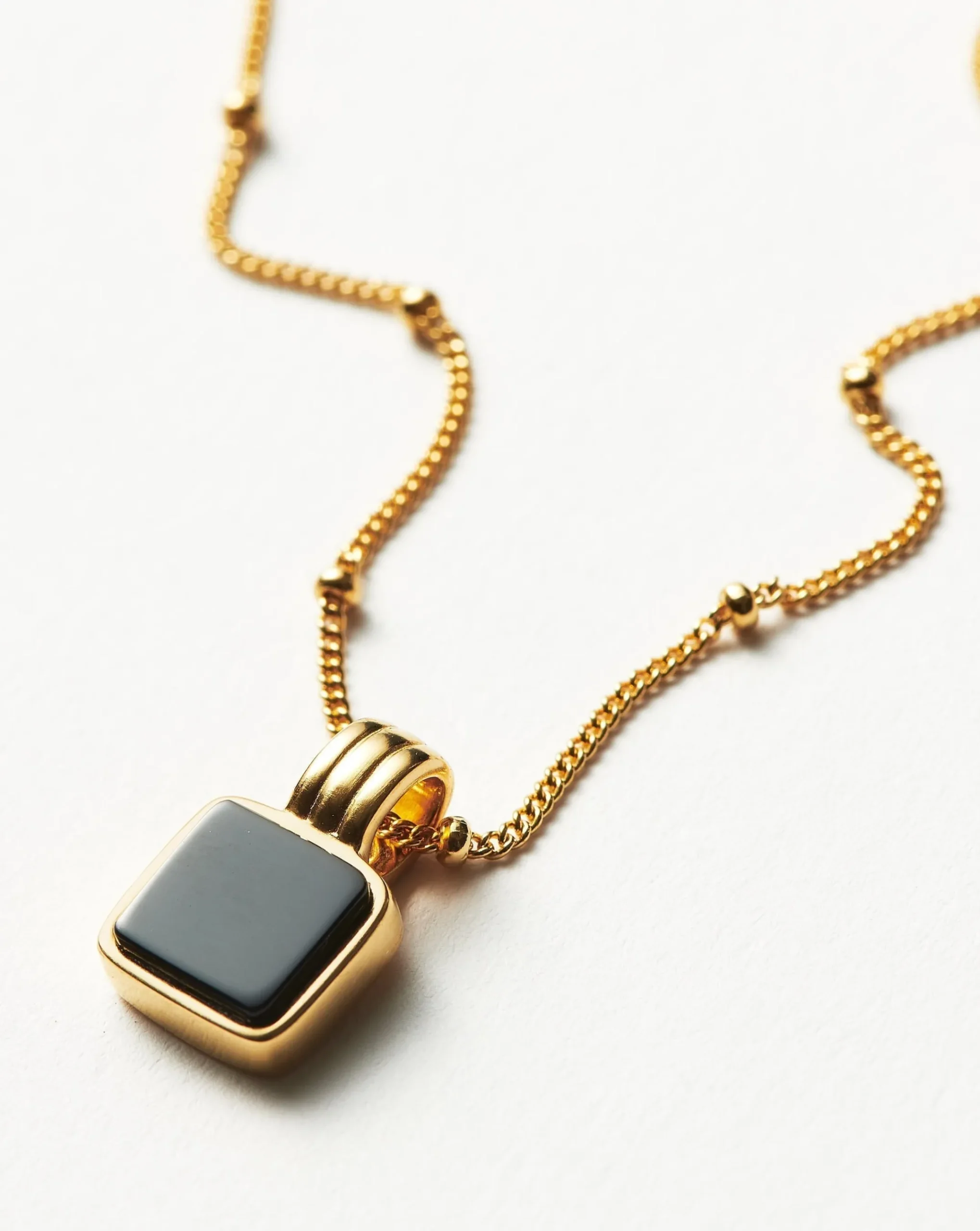 Lucy Williams Square Onyx Necklace