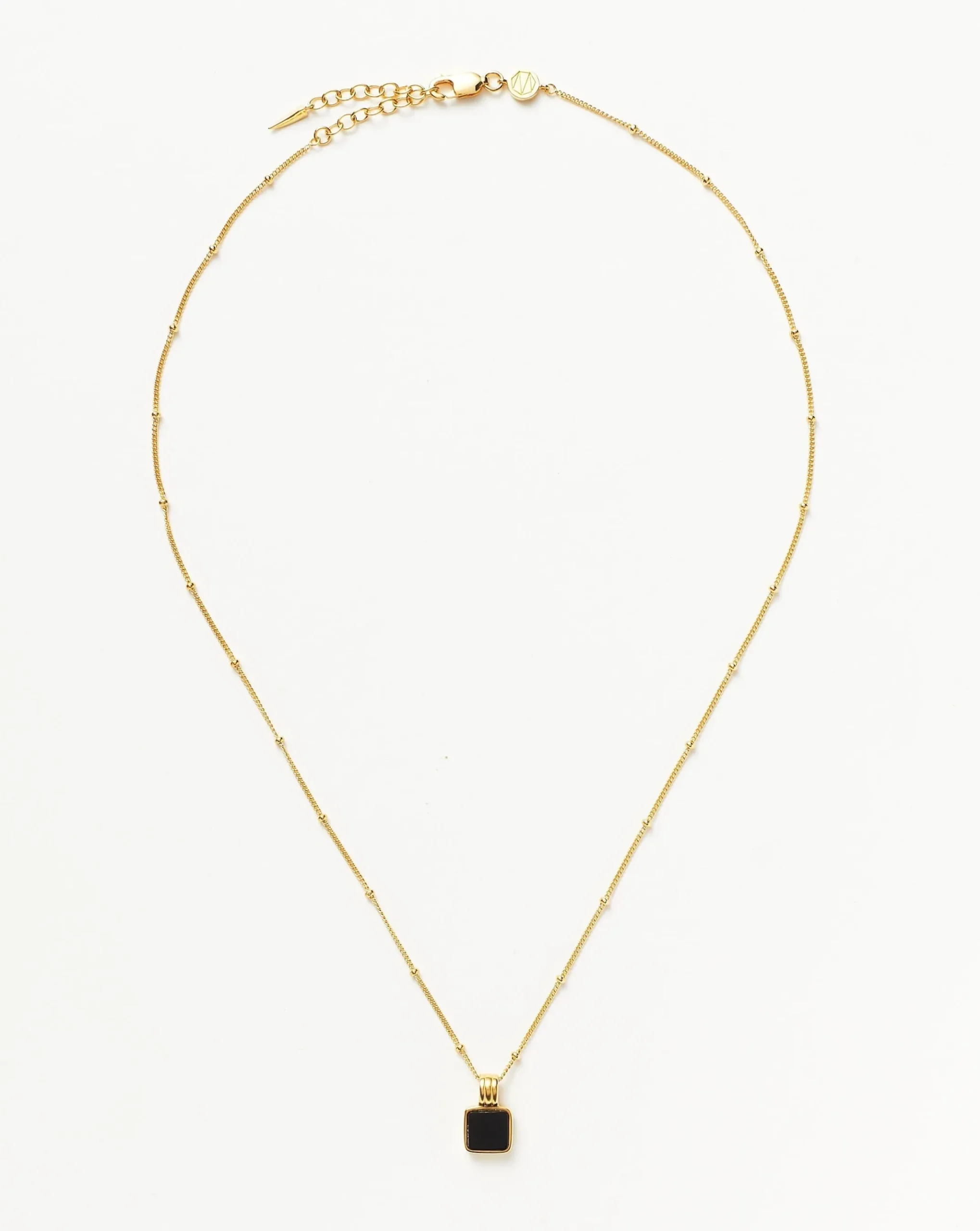 Lucy Williams Square Onyx Necklace