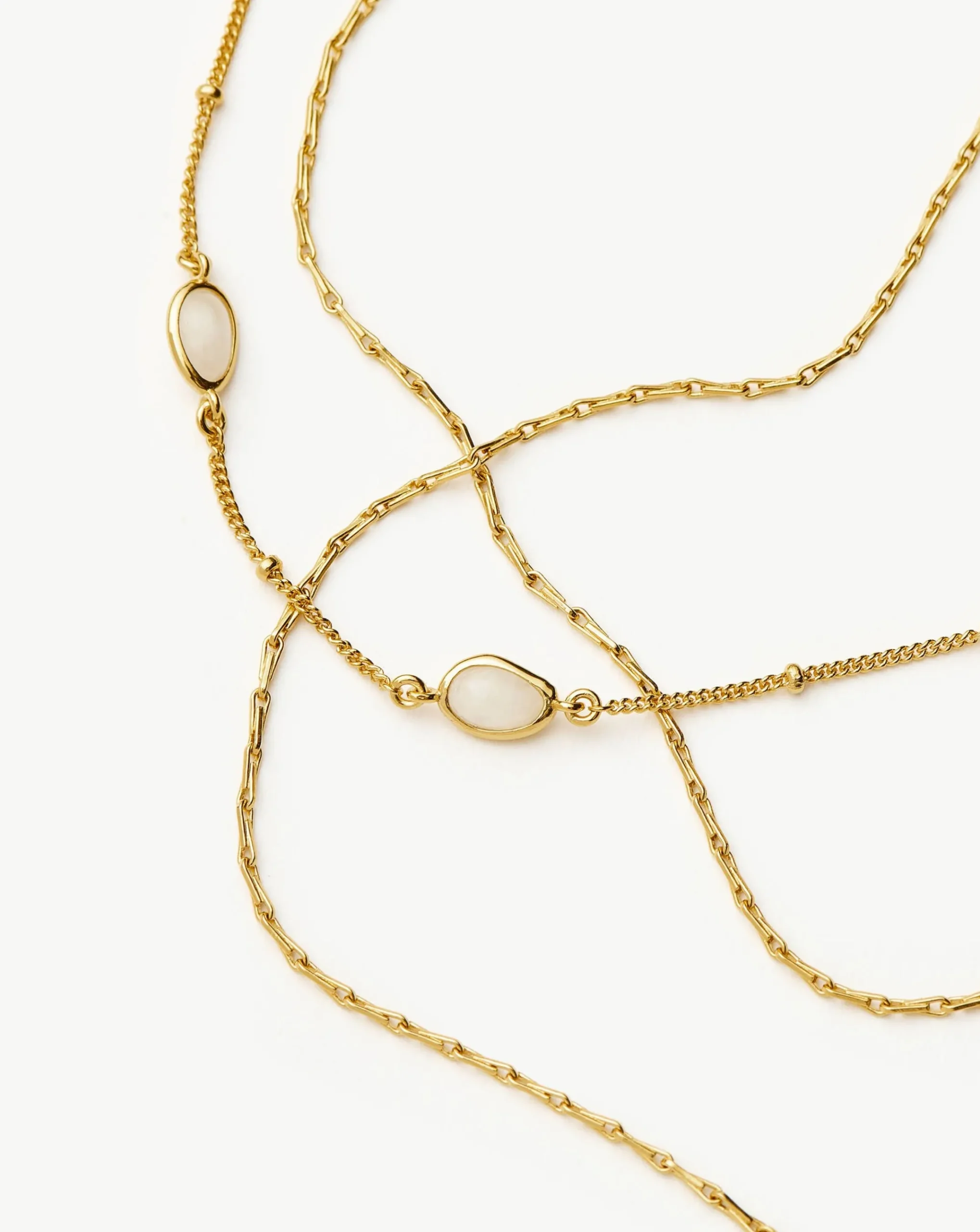 Magma & Twisted Double Chain Necklace Set